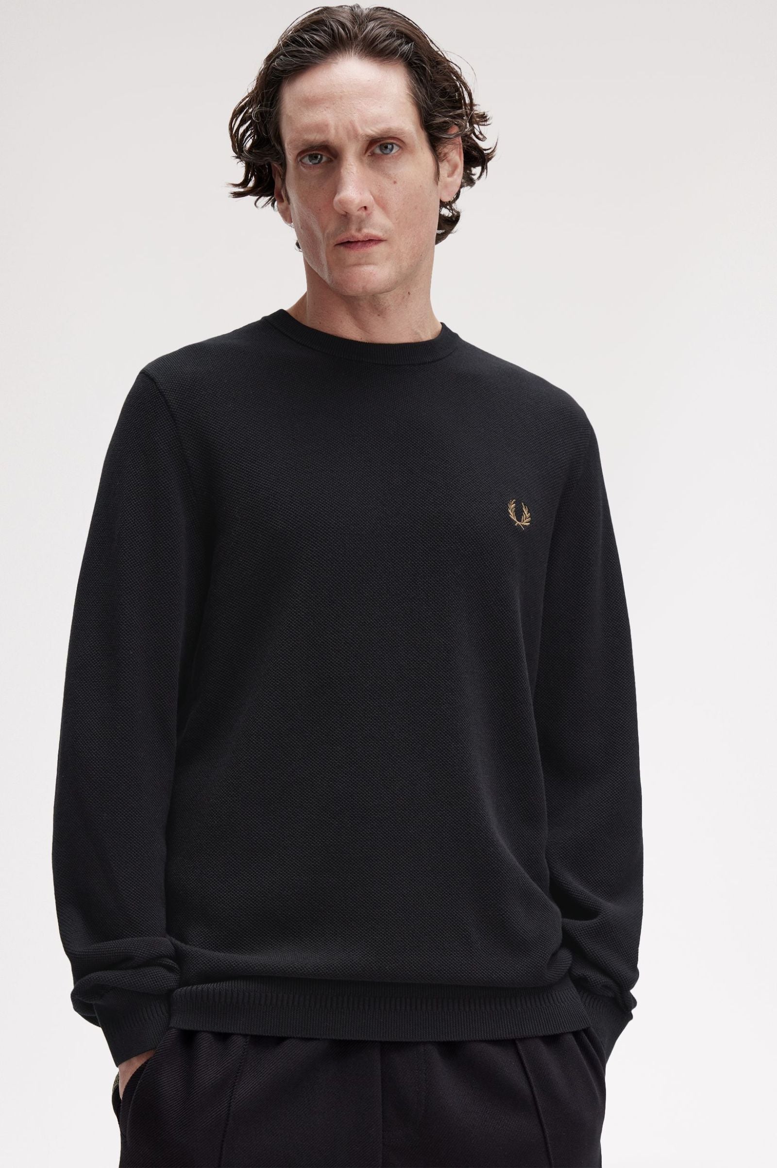 Pique Stitch Jumper Fred Perry AW25 - Black
