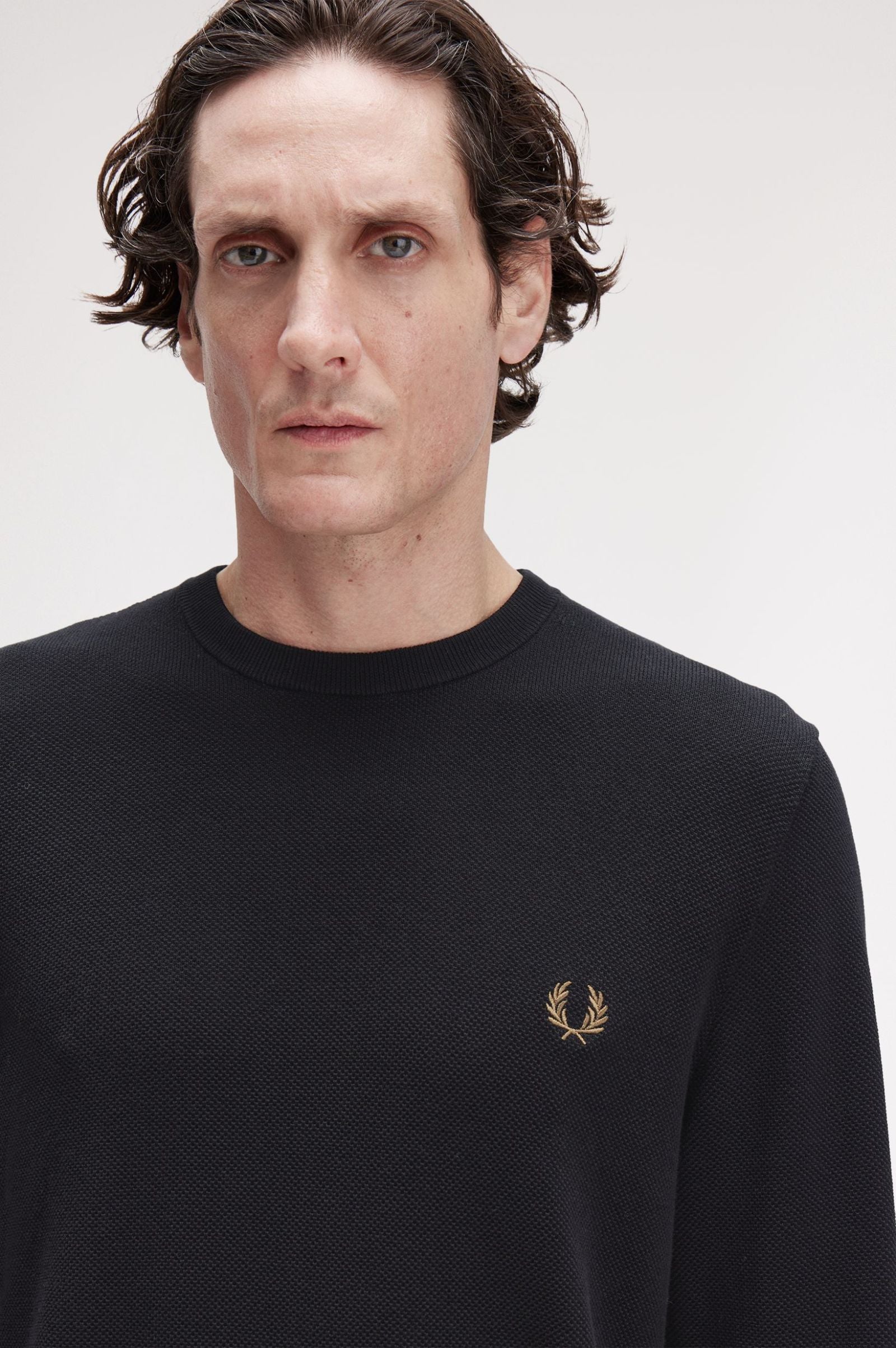 Pique Stitch Jumper Fred Perry AW25 - Black