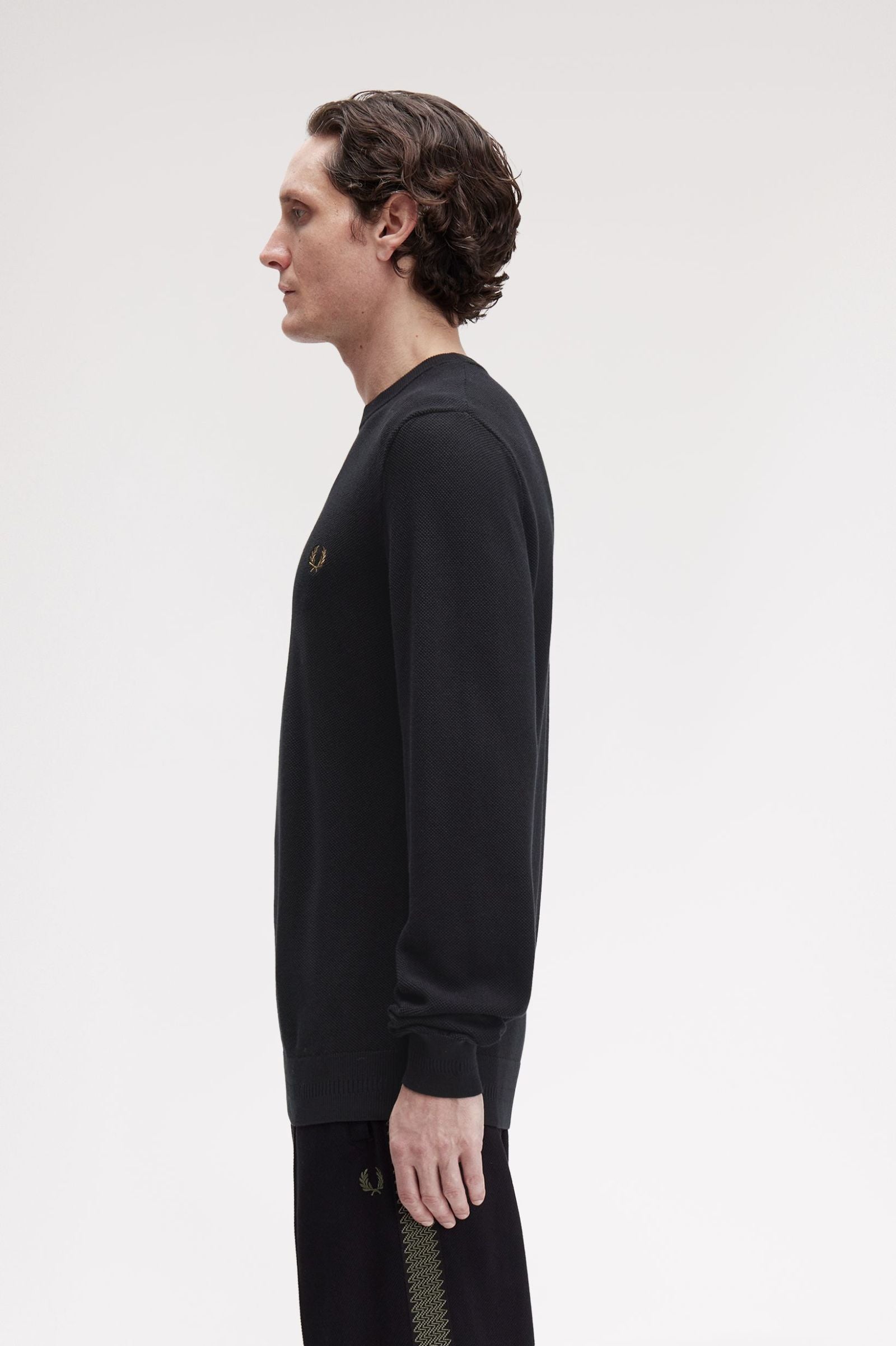 Pique Stitch Jumper Fred Perry AW25 - Black