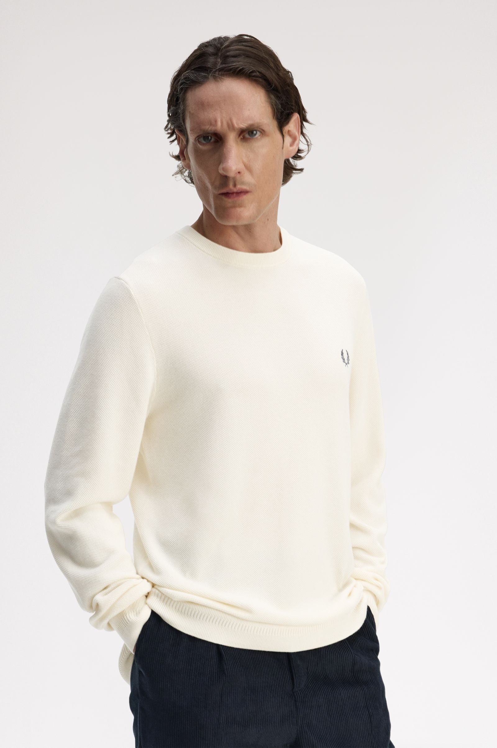 Pique Stitch Jumper Fred Perry AW25 - Ecru