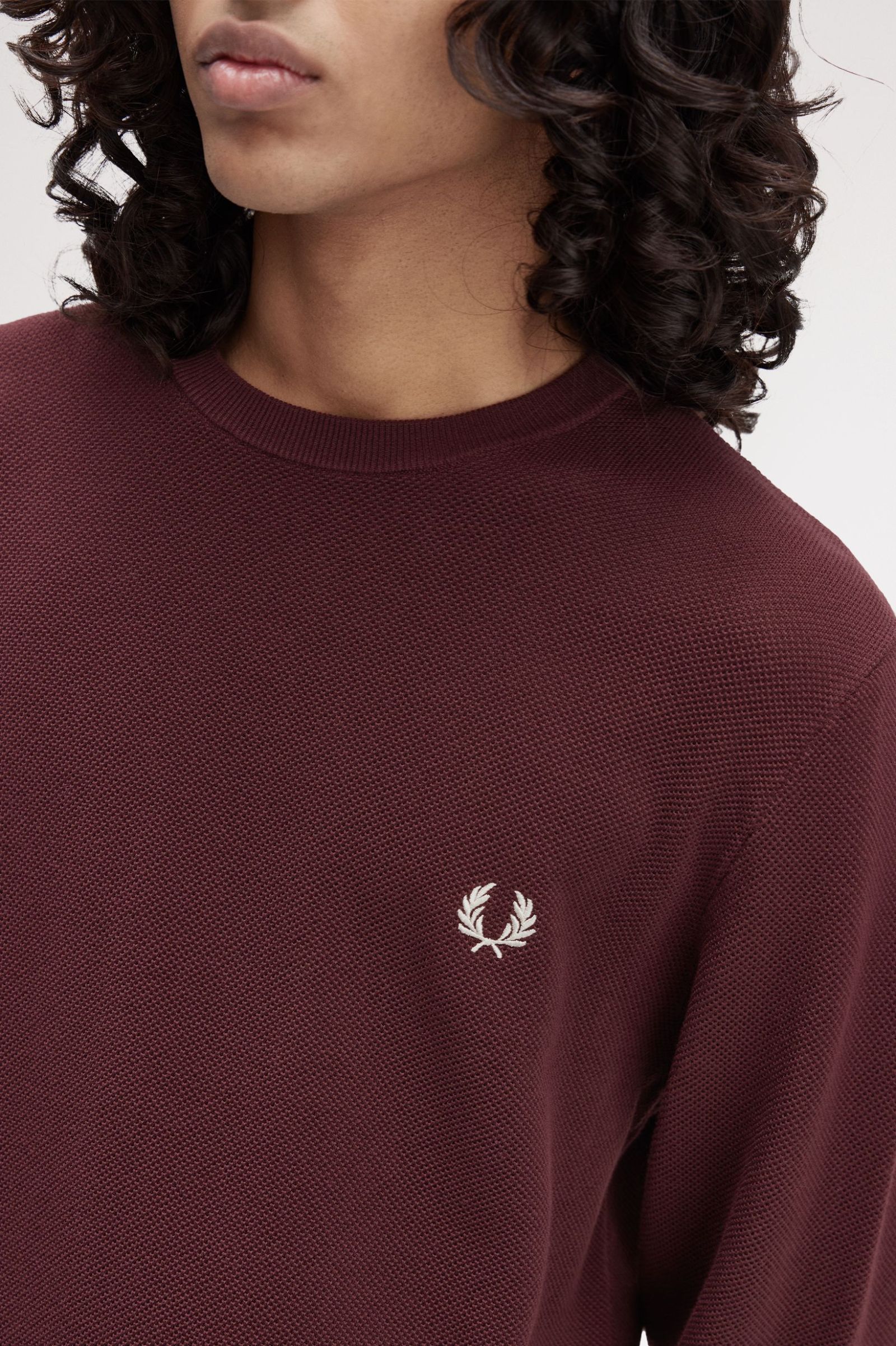 Pique Stitch Jumper Fred Perry AW25 - Oxblood