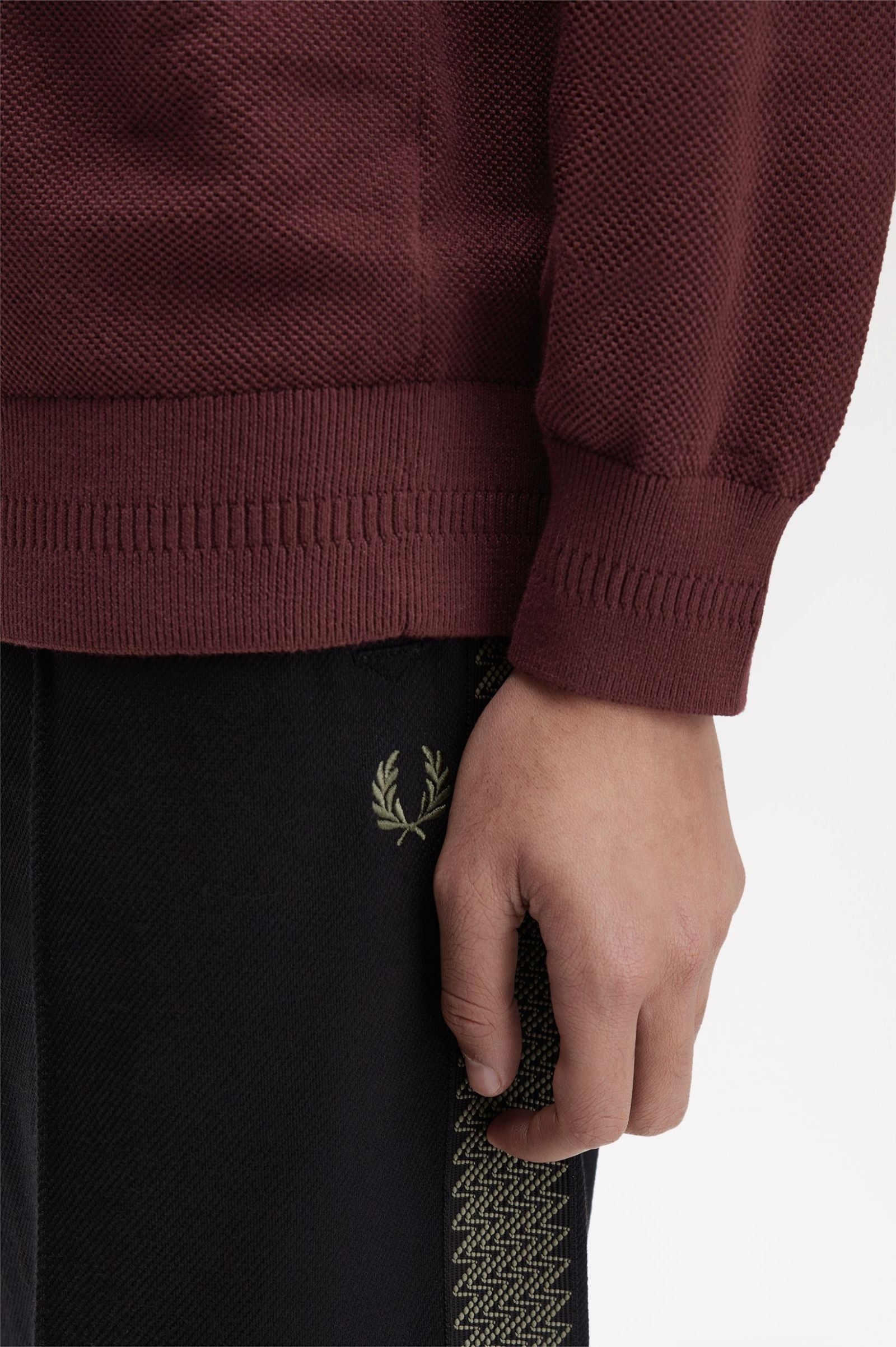 Pique Stitch Jumper Fred Perry AW25 - Oxblood