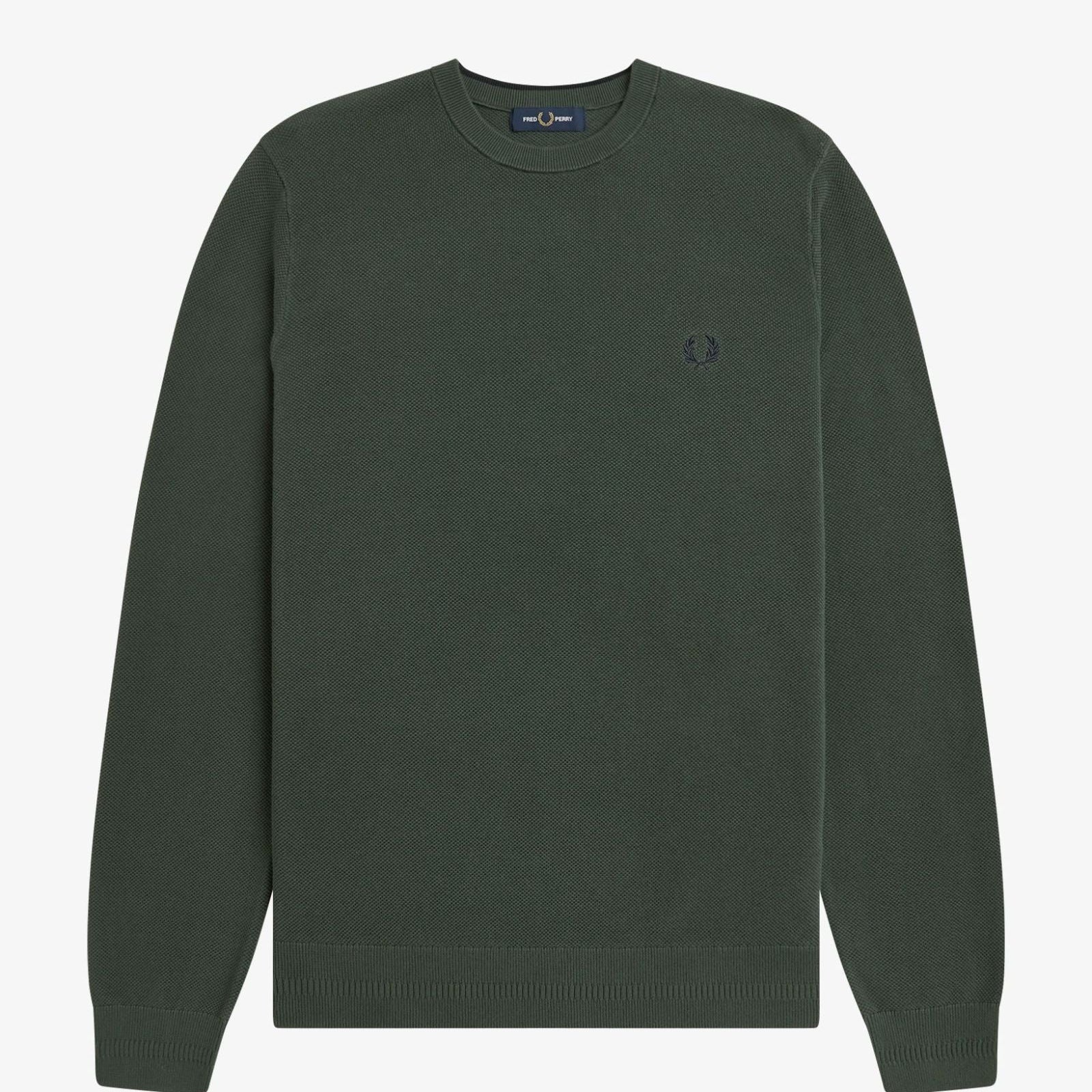 Pique Stitch Jumper Fred Perry AW25 - Court Green