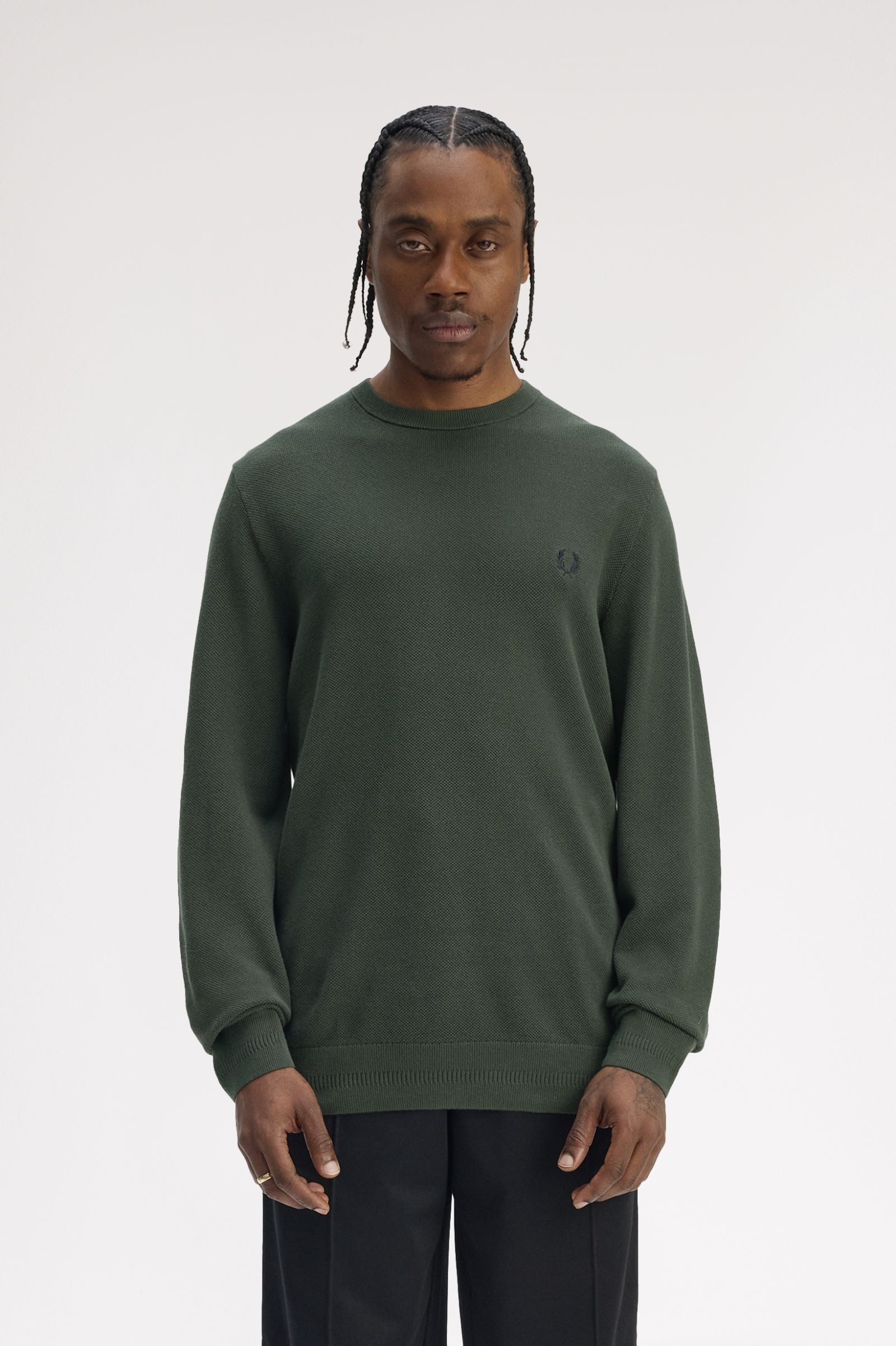 Pique Stitch Jumper Fred Perry AW25 - Court Green