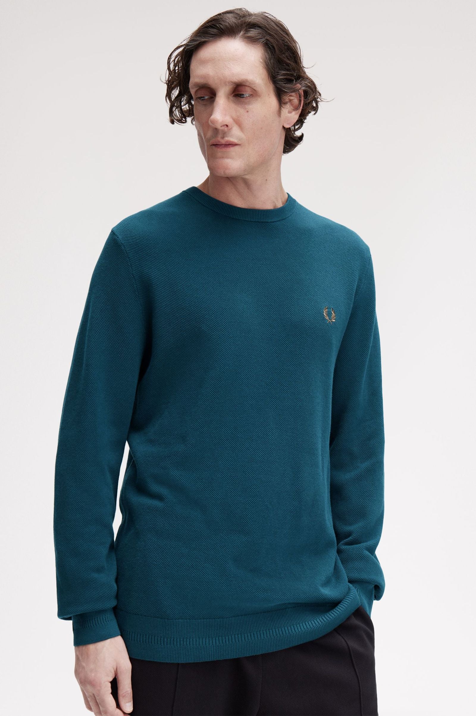 Pique Stitch Jumper Fred Perry AW25 - Dark Petrol