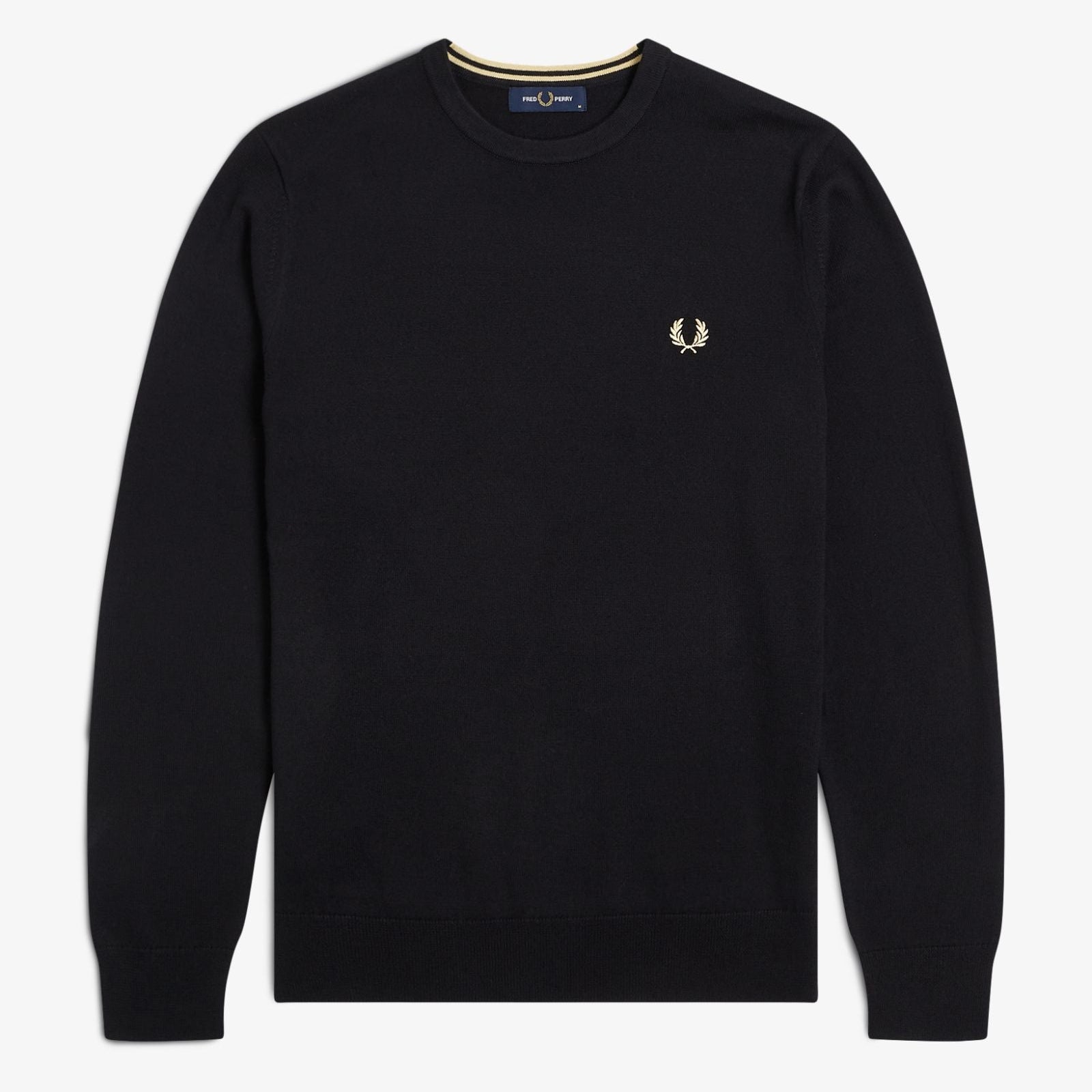 Classic Crew Neck Jumper Fred Perry AW25 - Black
