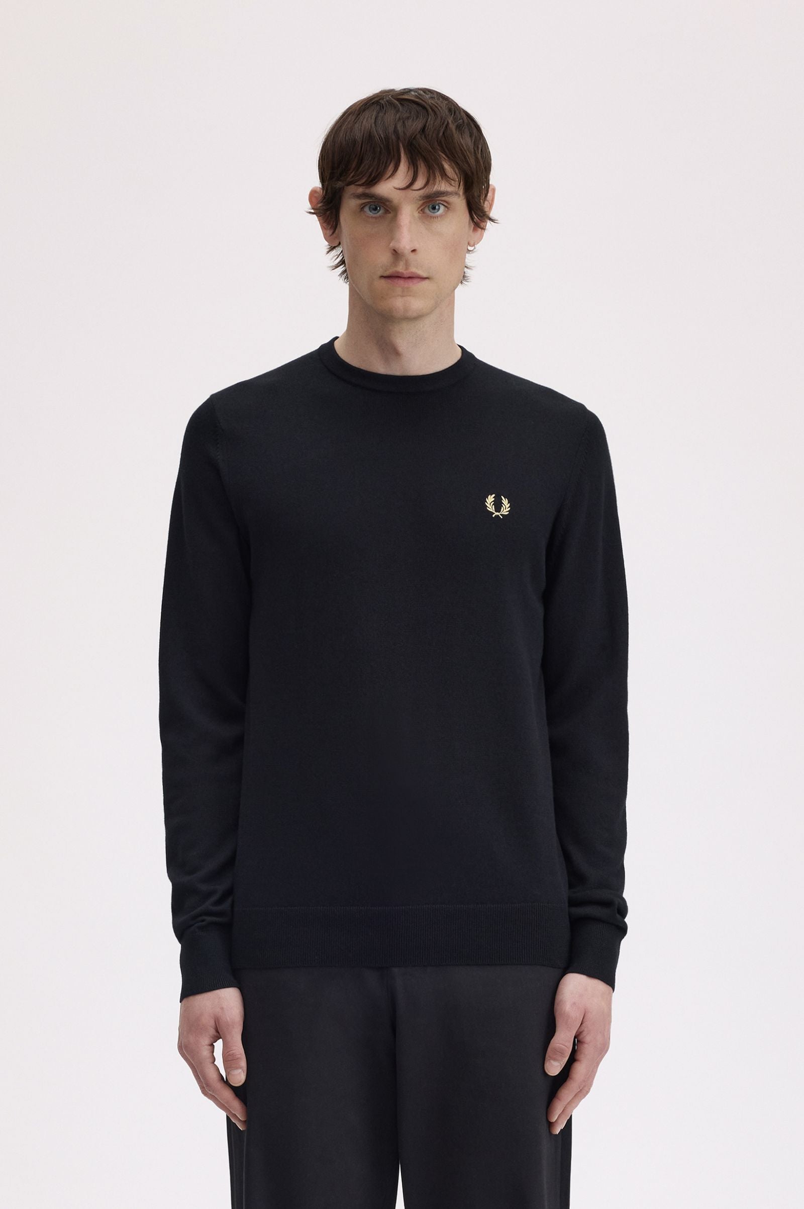 Classic Crew Neck Jumper Fred Perry AW25 - Black
