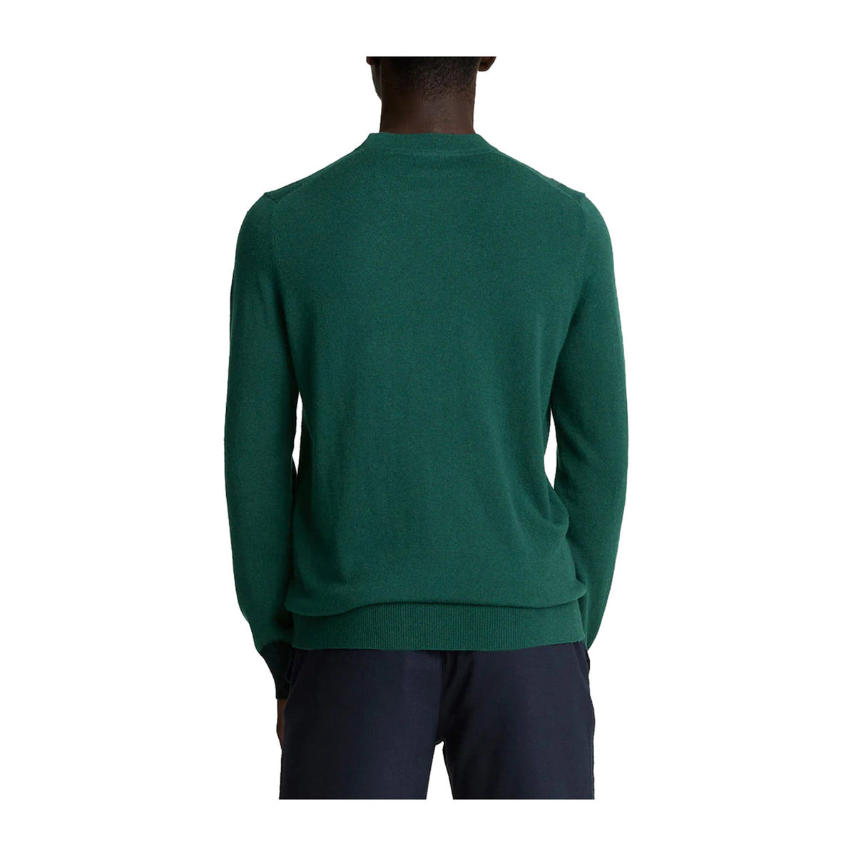 Lyle & Scott – Cotton Merino Crew Neck Jumper – Dark Green