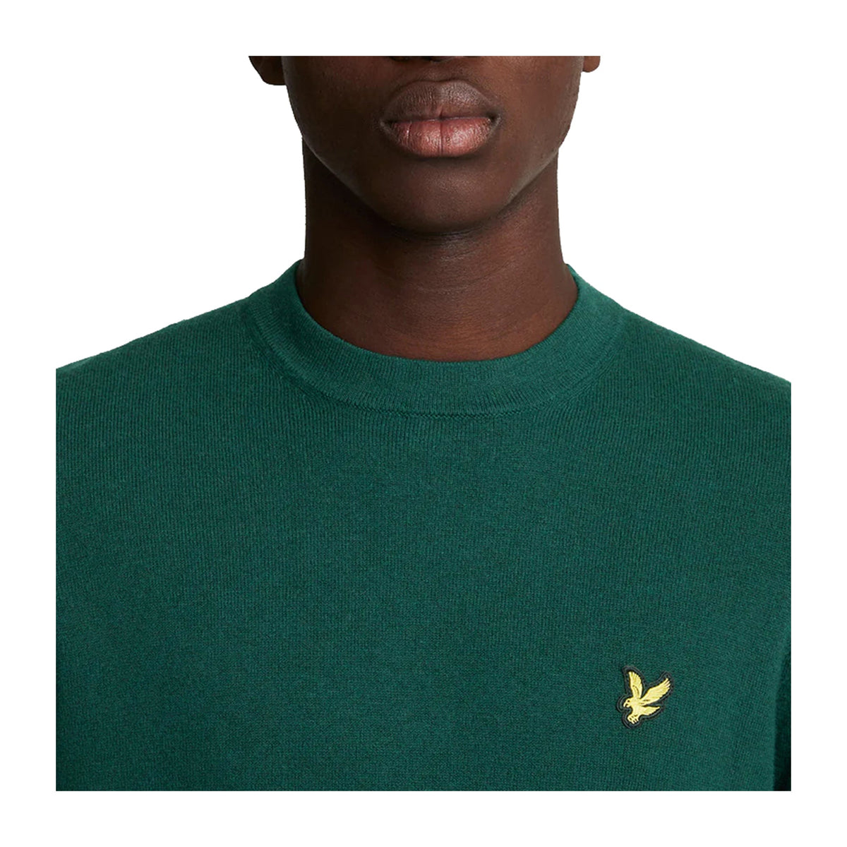 Lyle & Scott – Cotton Merino Crew Neck Jumper – Dark Green
