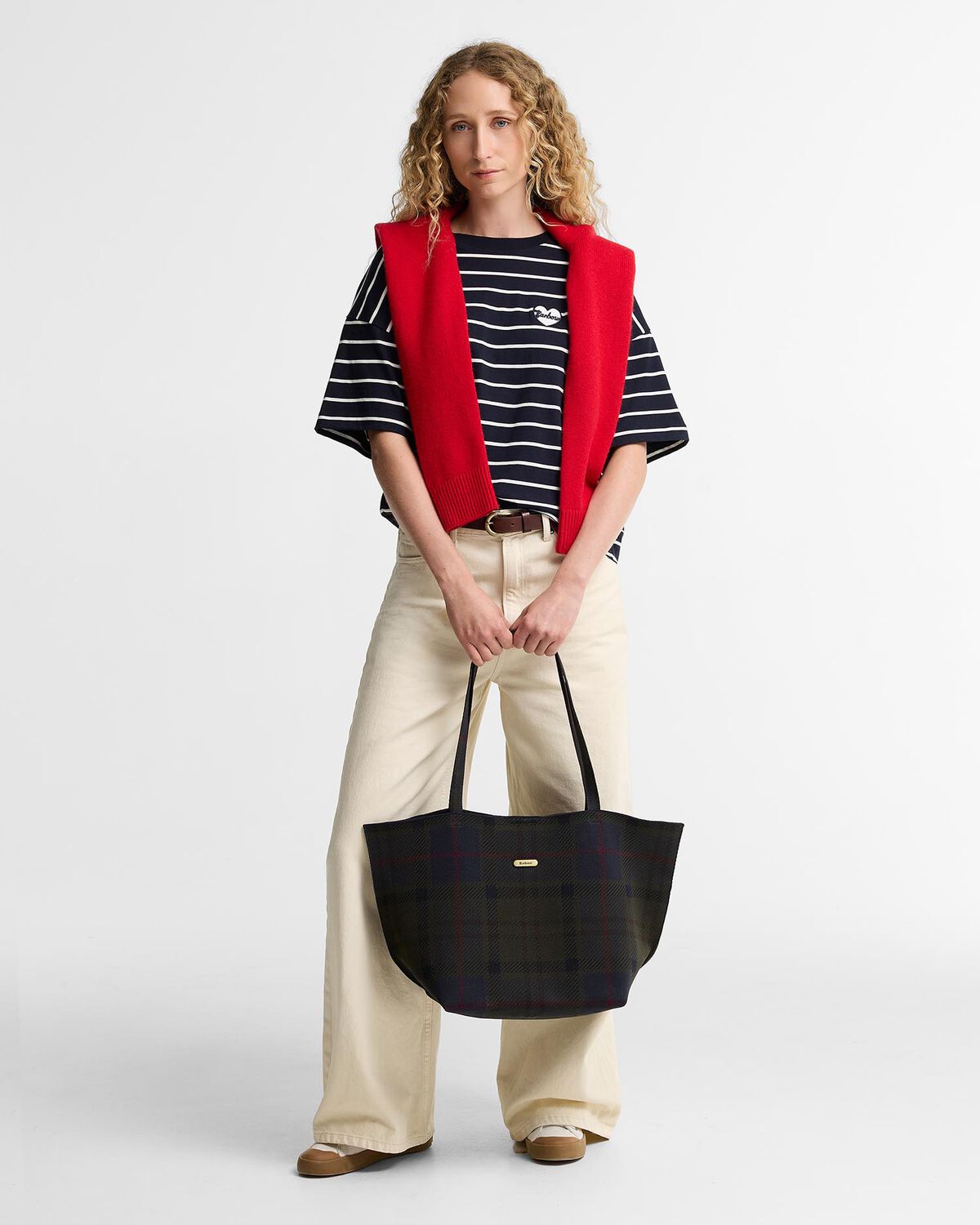 Barbour – Layla Tartan Large Tote Bag – Shadow Classic Tartan