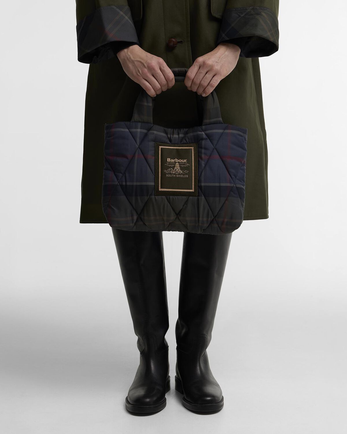 Barbour – TTN Arlene Mini Quilt Tote Bag – Shadow Classic Tartan