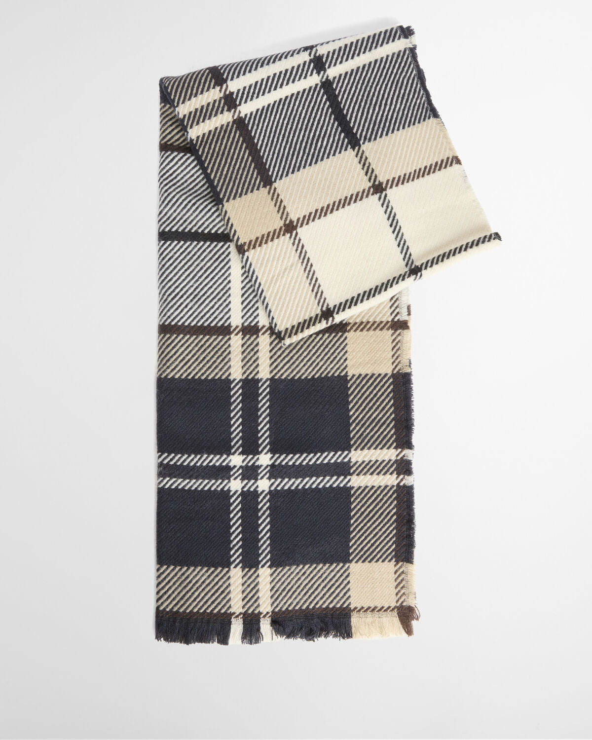 Barbour – Pendle Beanie & Blair Scarf Gift Set – Light Birchwood Tartan