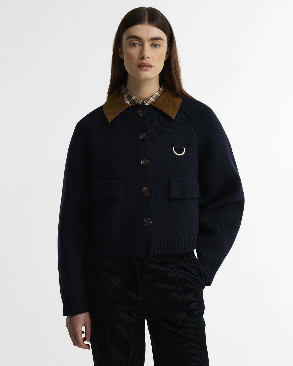 Barbour – Alverstone Knitted Cardigan (Donna) – Navy
