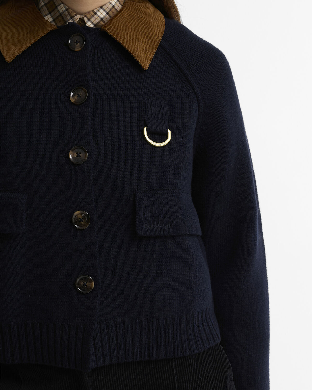 Barbour – Alverstone Knitted Cardigan (Donna) – Navy