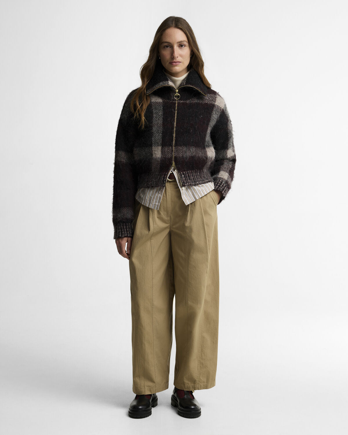 Barbour – Carville Knitted Zip Through (Donna) – Multi