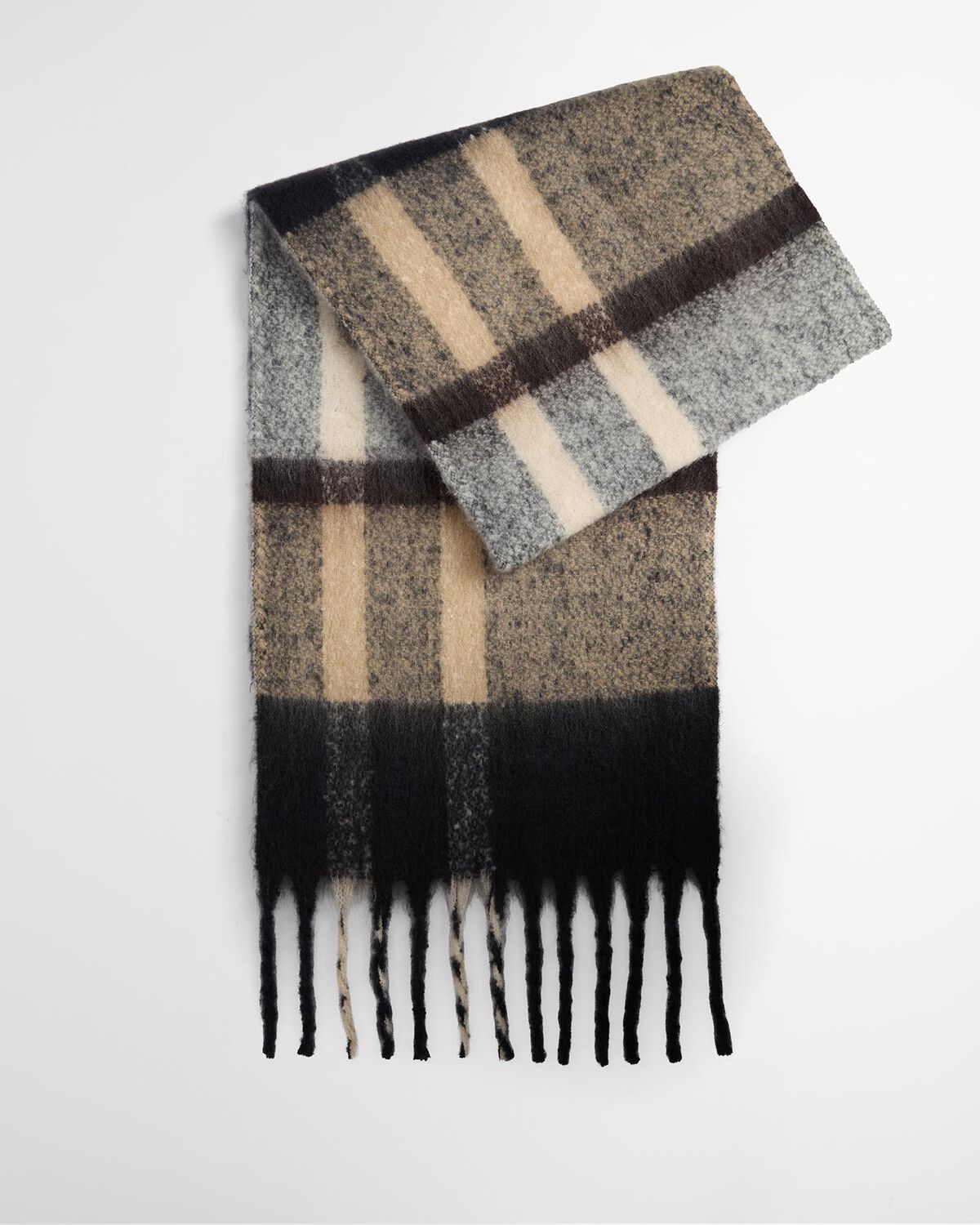 Barbour – Isla Tartan Boucle Scarf – Birchwood Dress Tartan