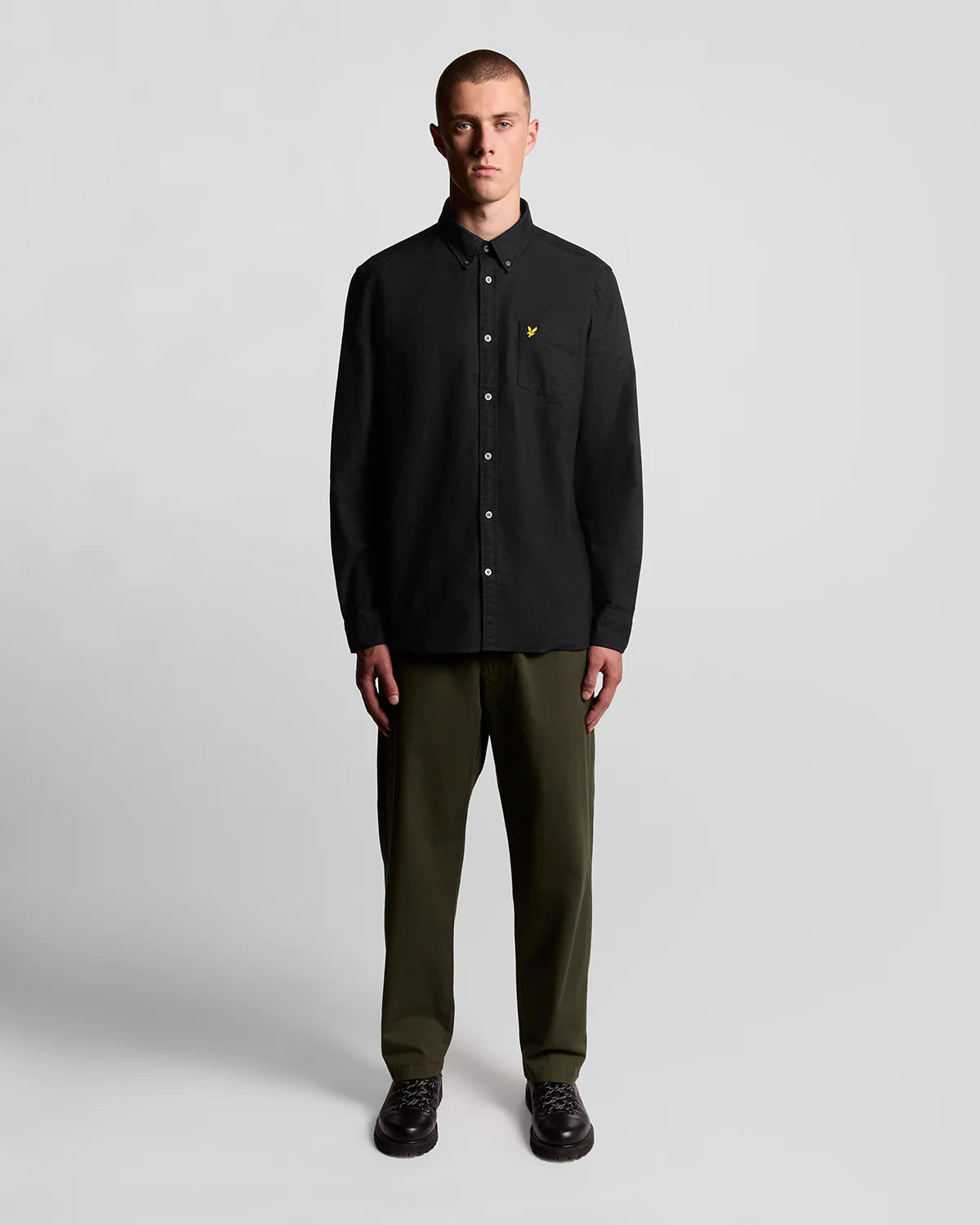 Plain Oxford Shirt Lyle & Scott AW25 - Jet Black