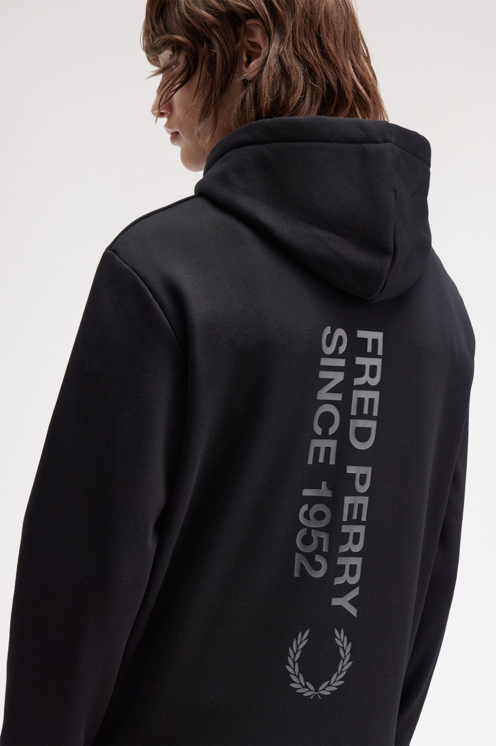 Bold Branding Hooded Sweatshirt Fred Perry AW25 - Black