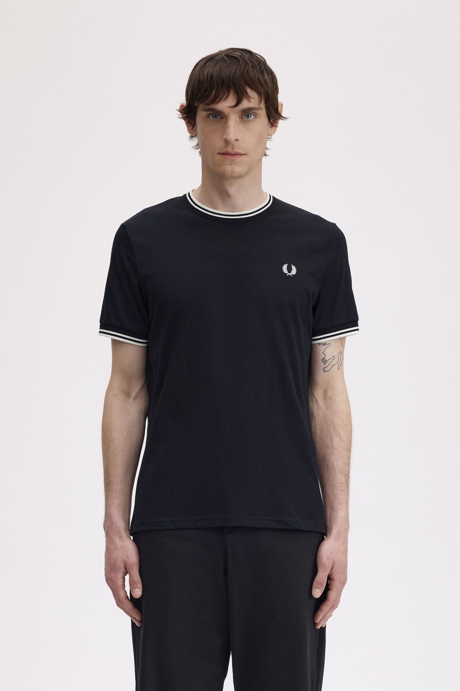 Fred Perry Twin Tipped T-Shirt - Black
