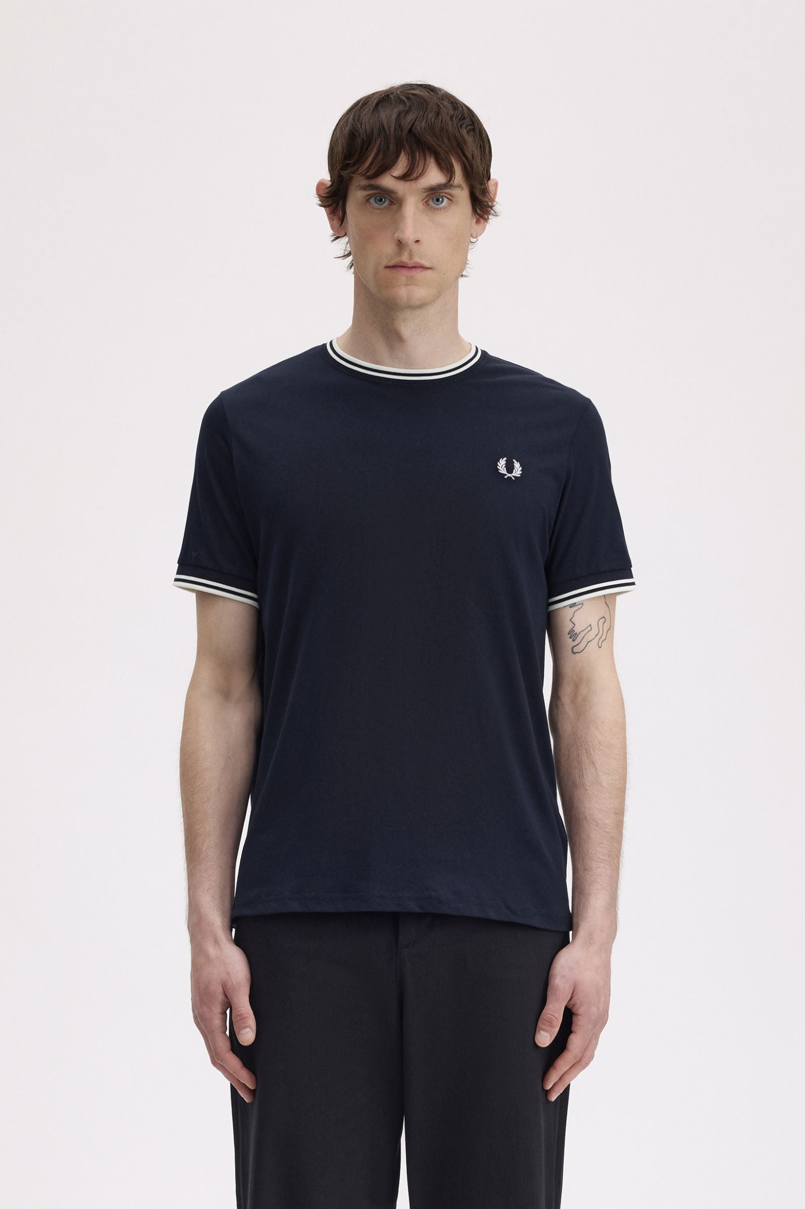 Fred Perry Twin Tipped T-Shirt - Navy