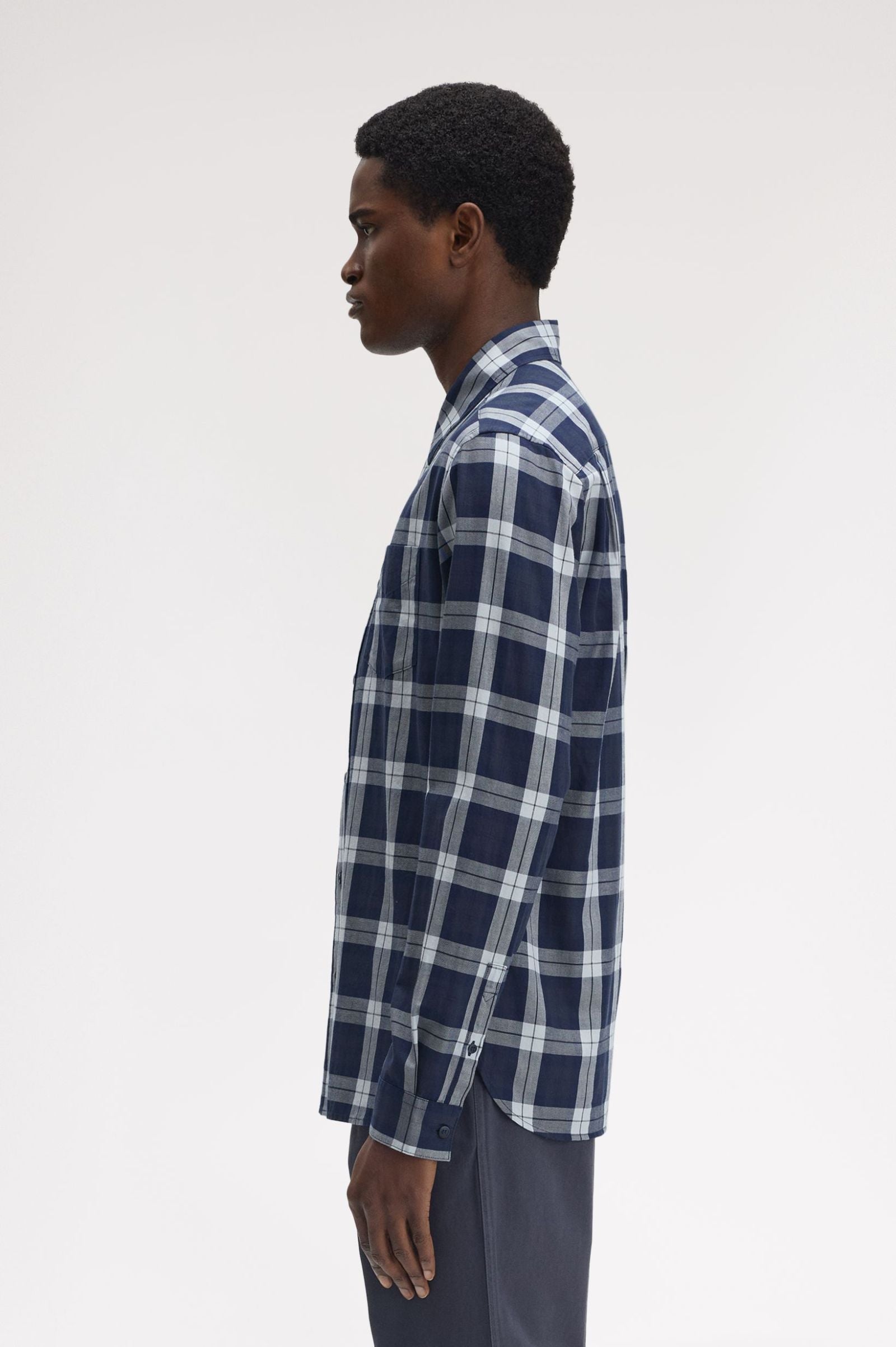 Tartan Twill Shirt Fred Perry AW25 - Dark Airforce