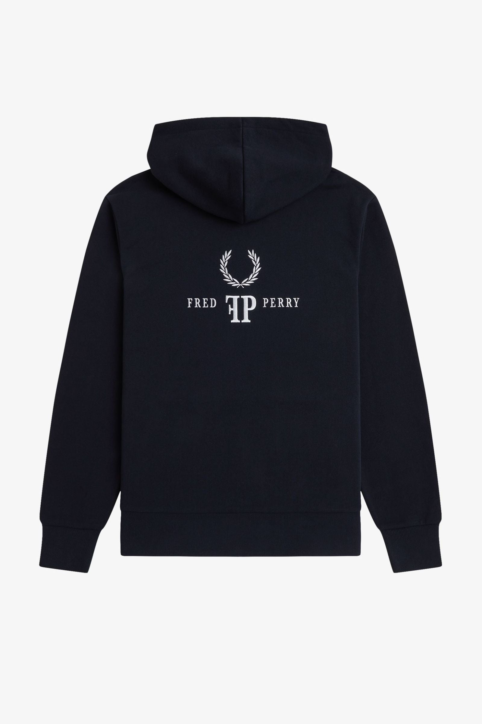 Monogram Hooded Sweatshirt Fred Perry AW25 - Navy / Ice