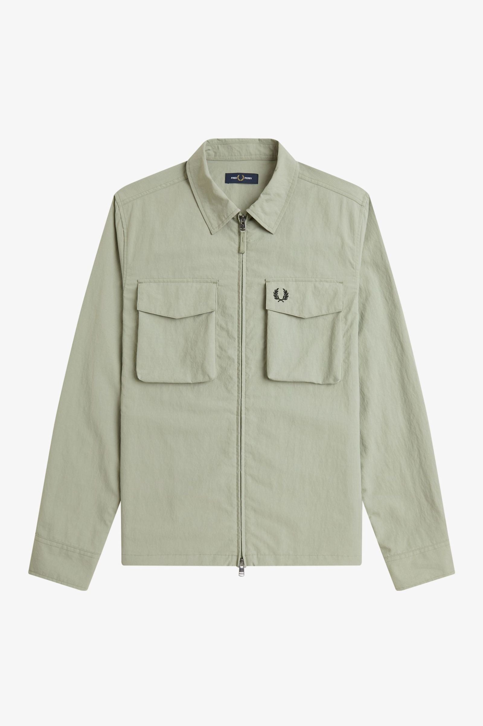 Fred Perry Ripstop Pocket Overshirt - Seagrass