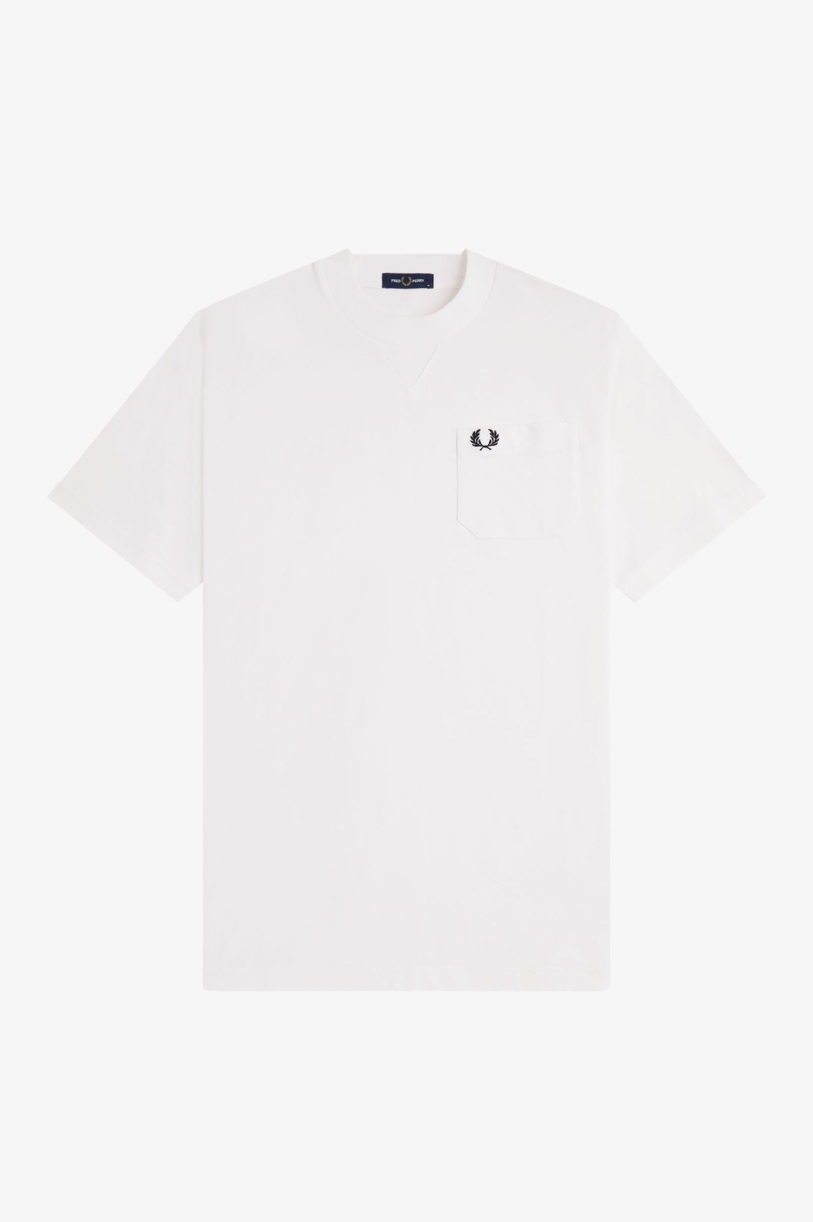 Fred Perry Pocket Detail T-Shirt - Snow White