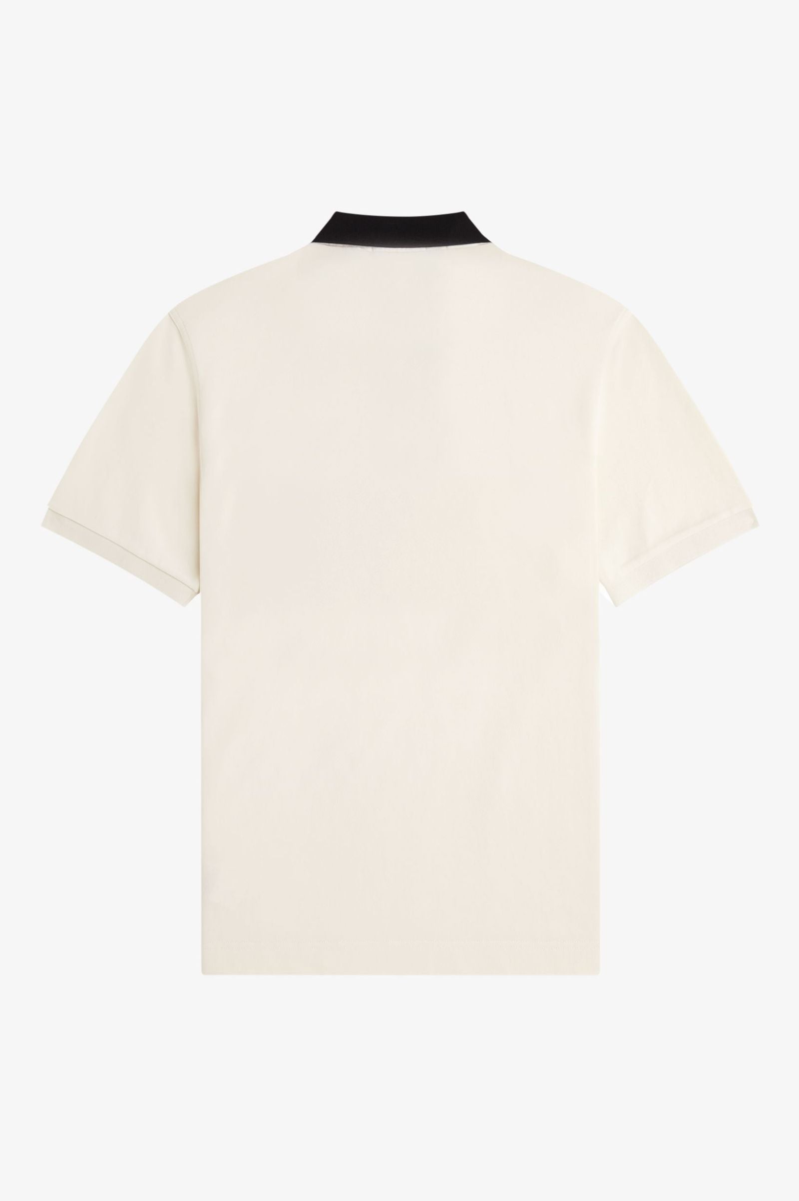Fred Perry Embroidered Panel Polo Shirt - Ecru