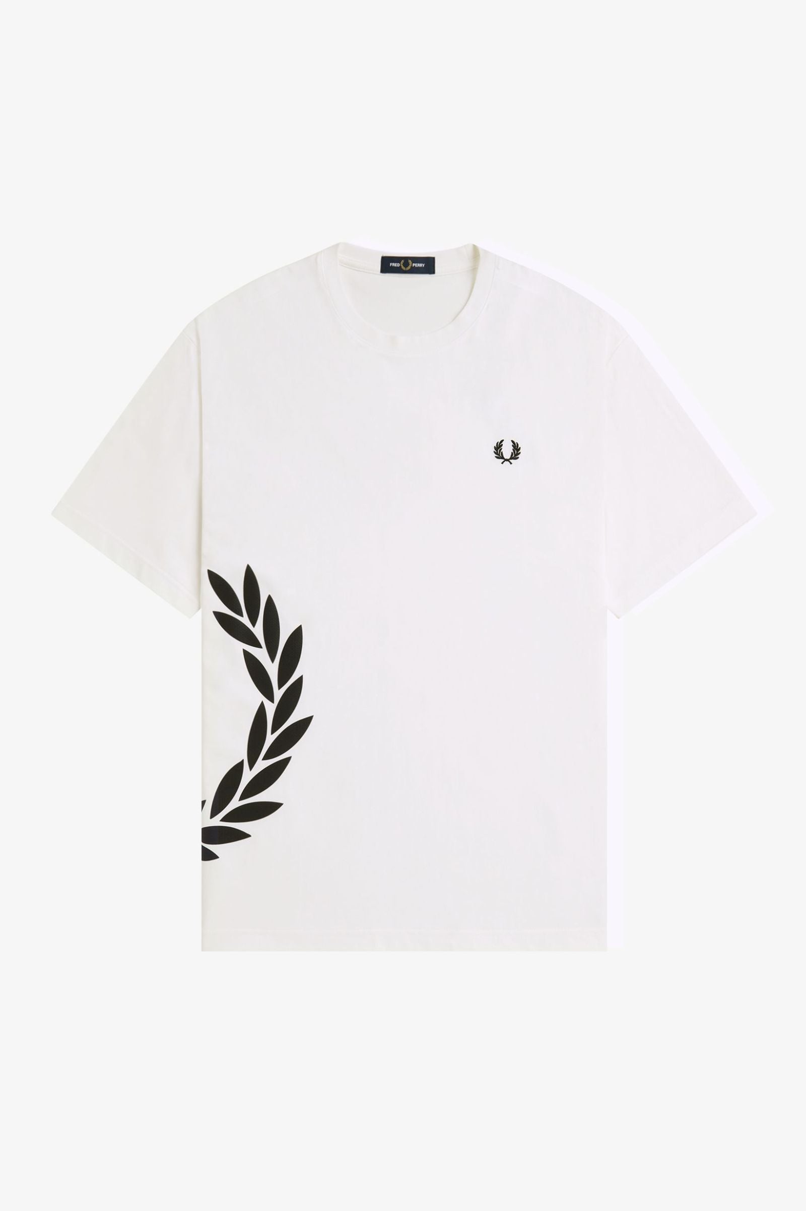 Fred Perry Textured Laurel Wreath T-Shirt - Snow White