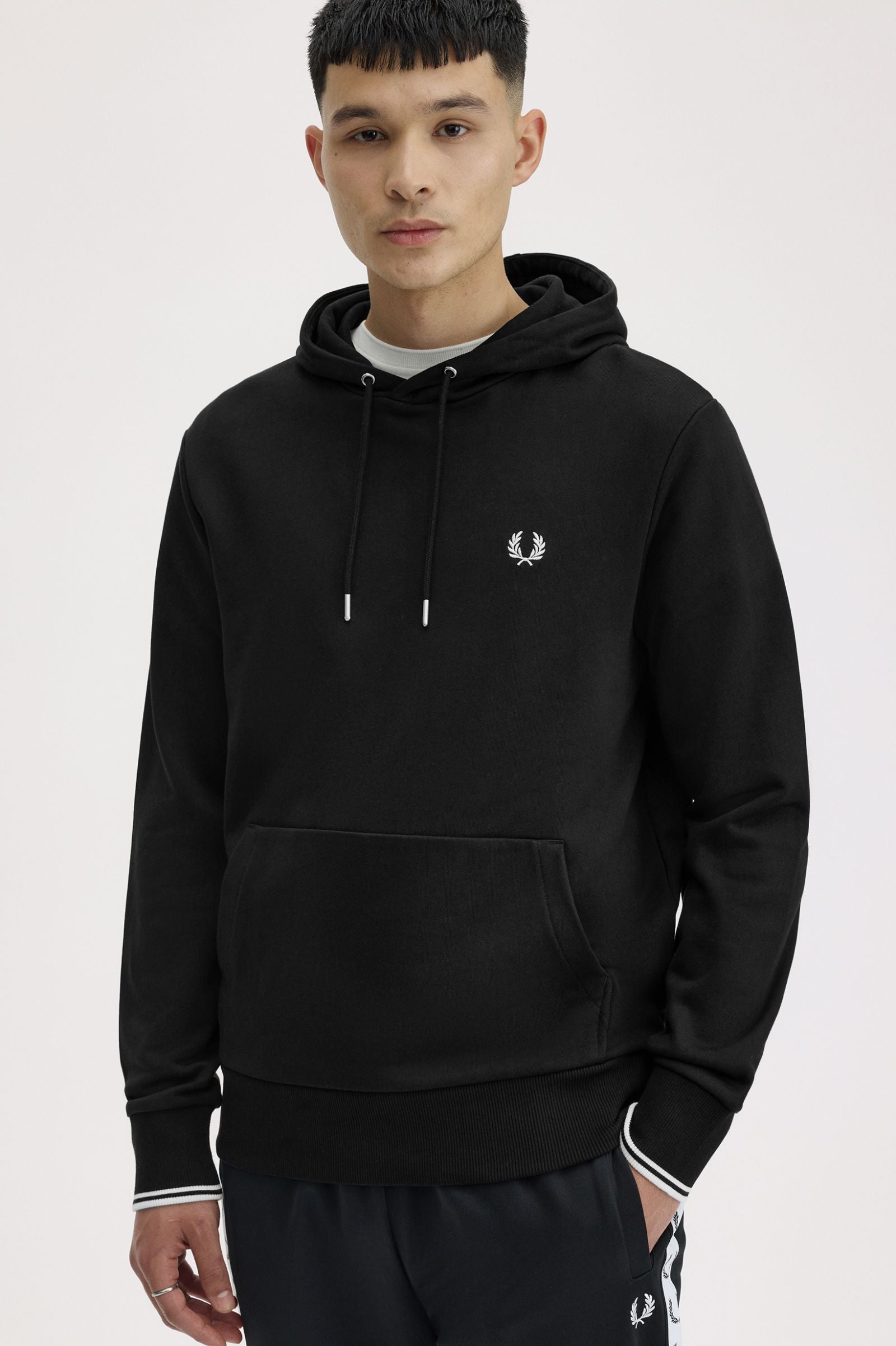 Tipped Hooded Sweatshirt Fred Perry AW25 - Black