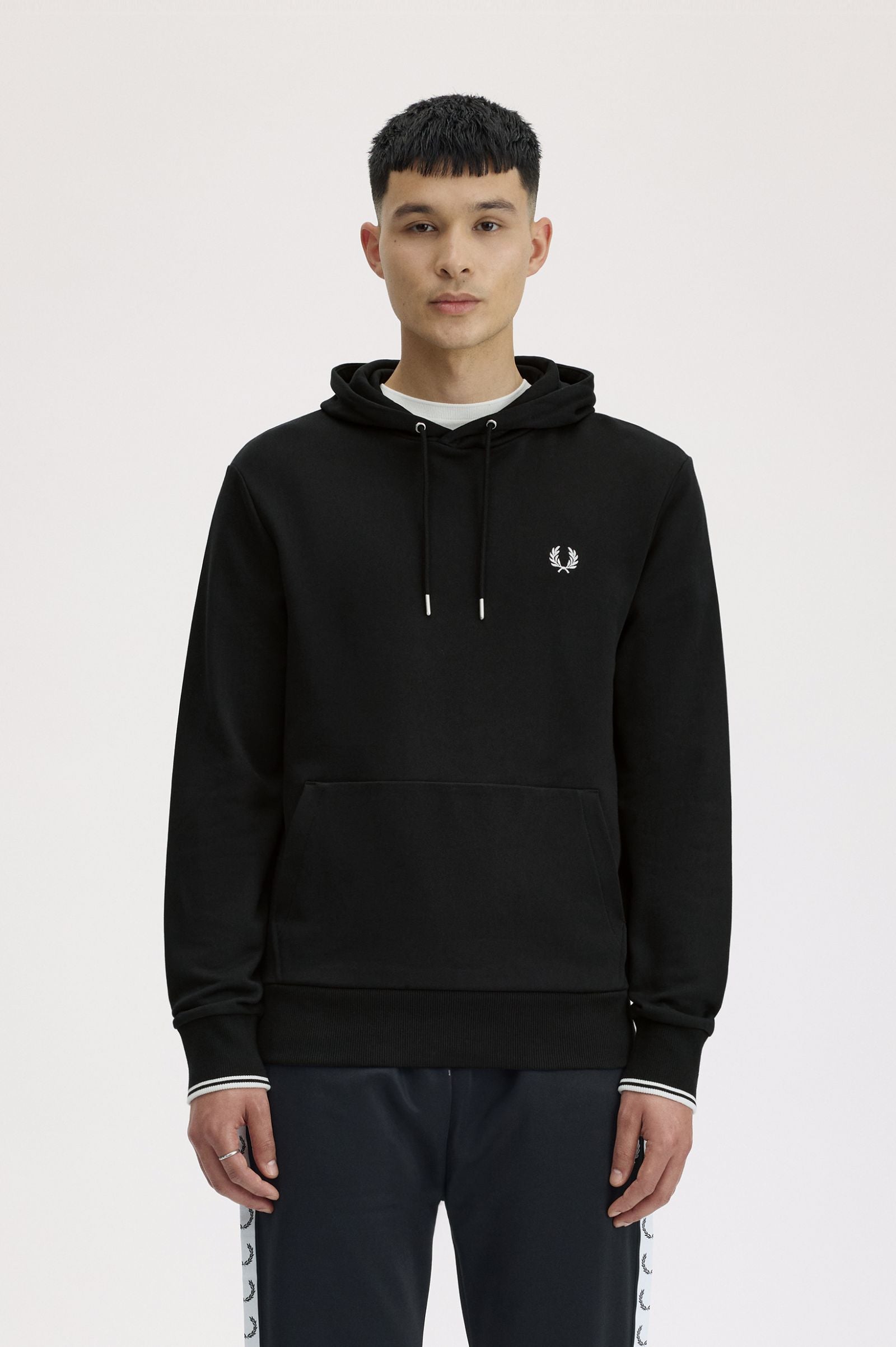 Tipped Hooded Sweatshirt Fred Perry AW25 - Black