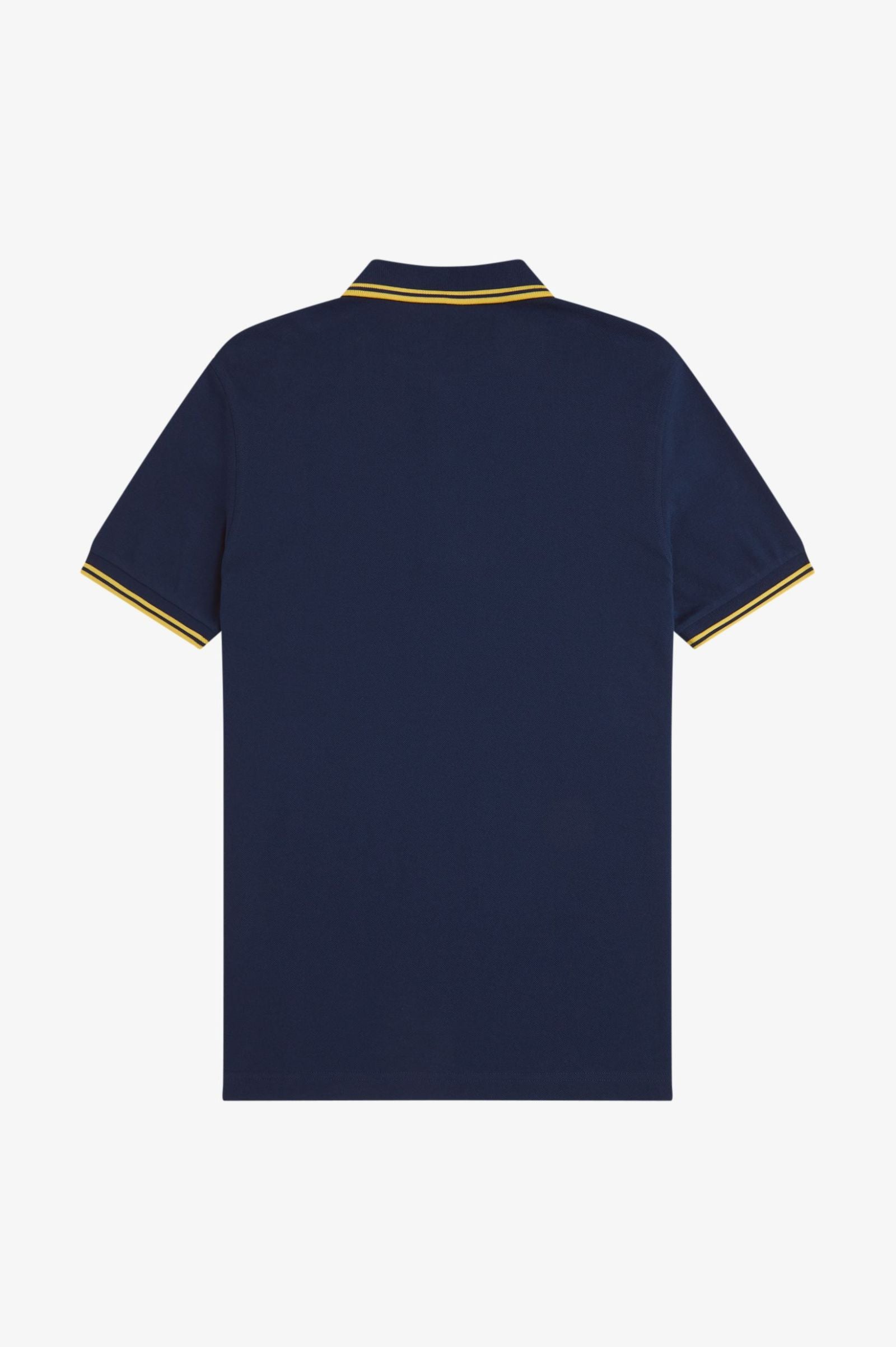 Fred Perry Twin Tipped Fred Perry Shirt - Tennis Blue / Lemon Barley