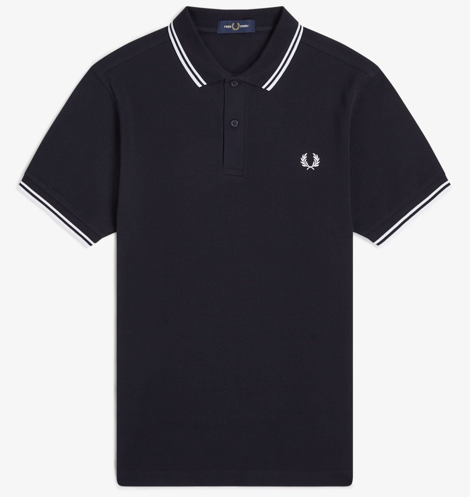 Twin Tipped Polo Fred Perry Shirt AW25 - Navy / White