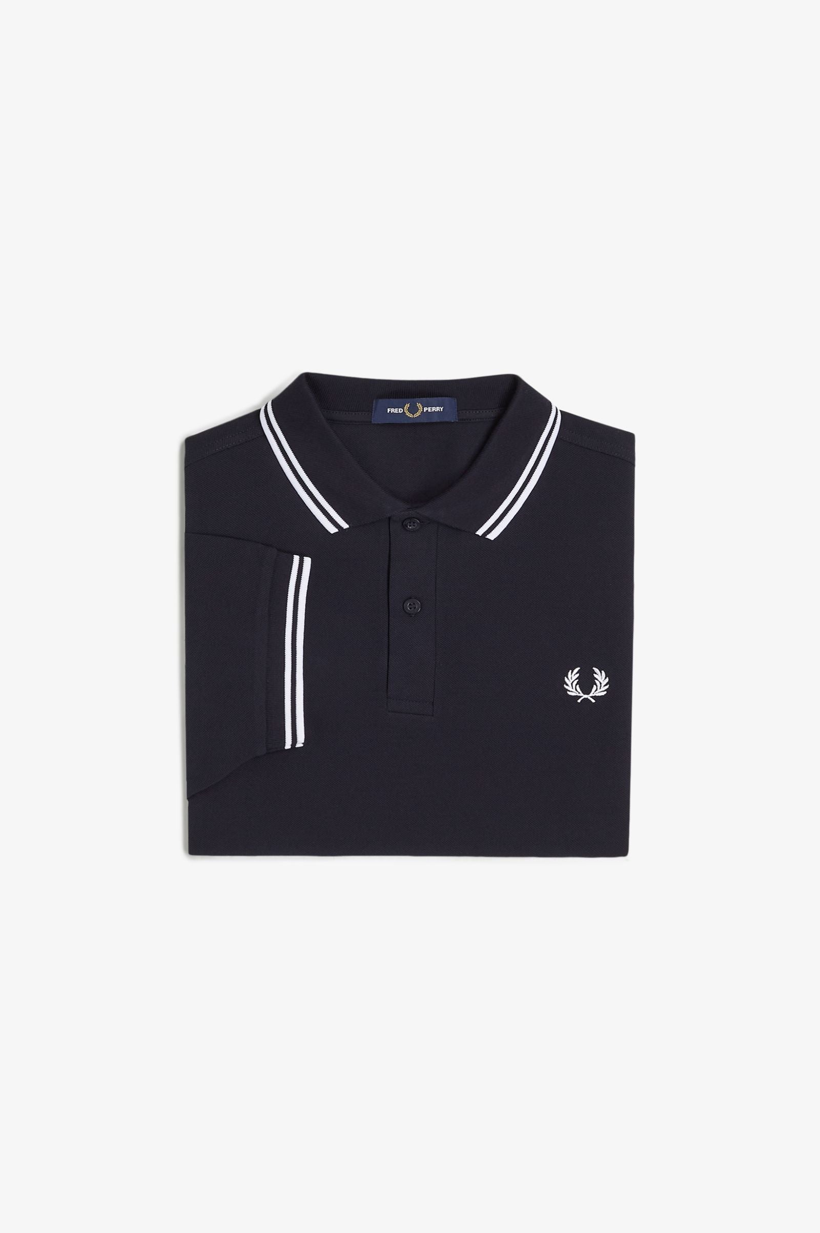 Twin Tipped Polo Fred Perry Shirt AW25 - Navy / White