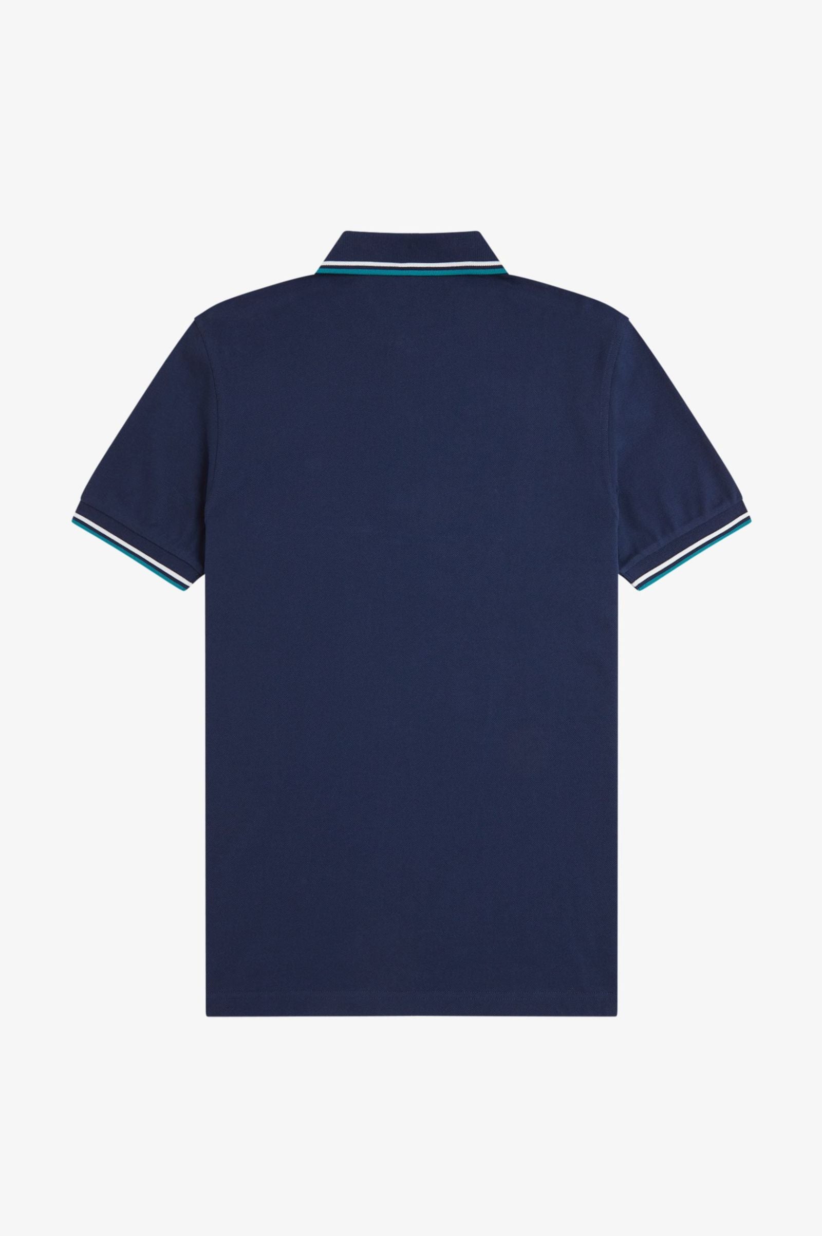 Fred Perry Twin Tipped Fred Perry Shirt - Tennis Blue / Snow White / Deep Mint