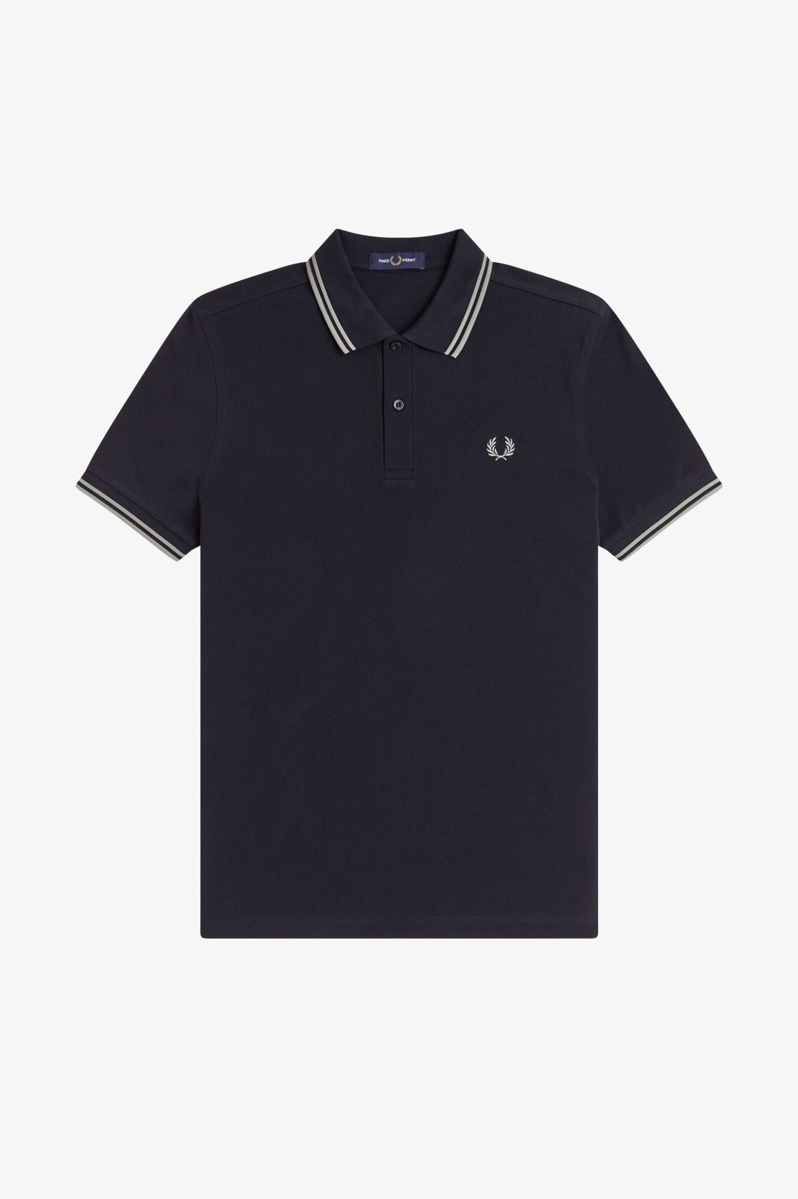 Fred Perry Twin Tipped Fred Perry Shirt - Navy / Seagrass / Seagrass