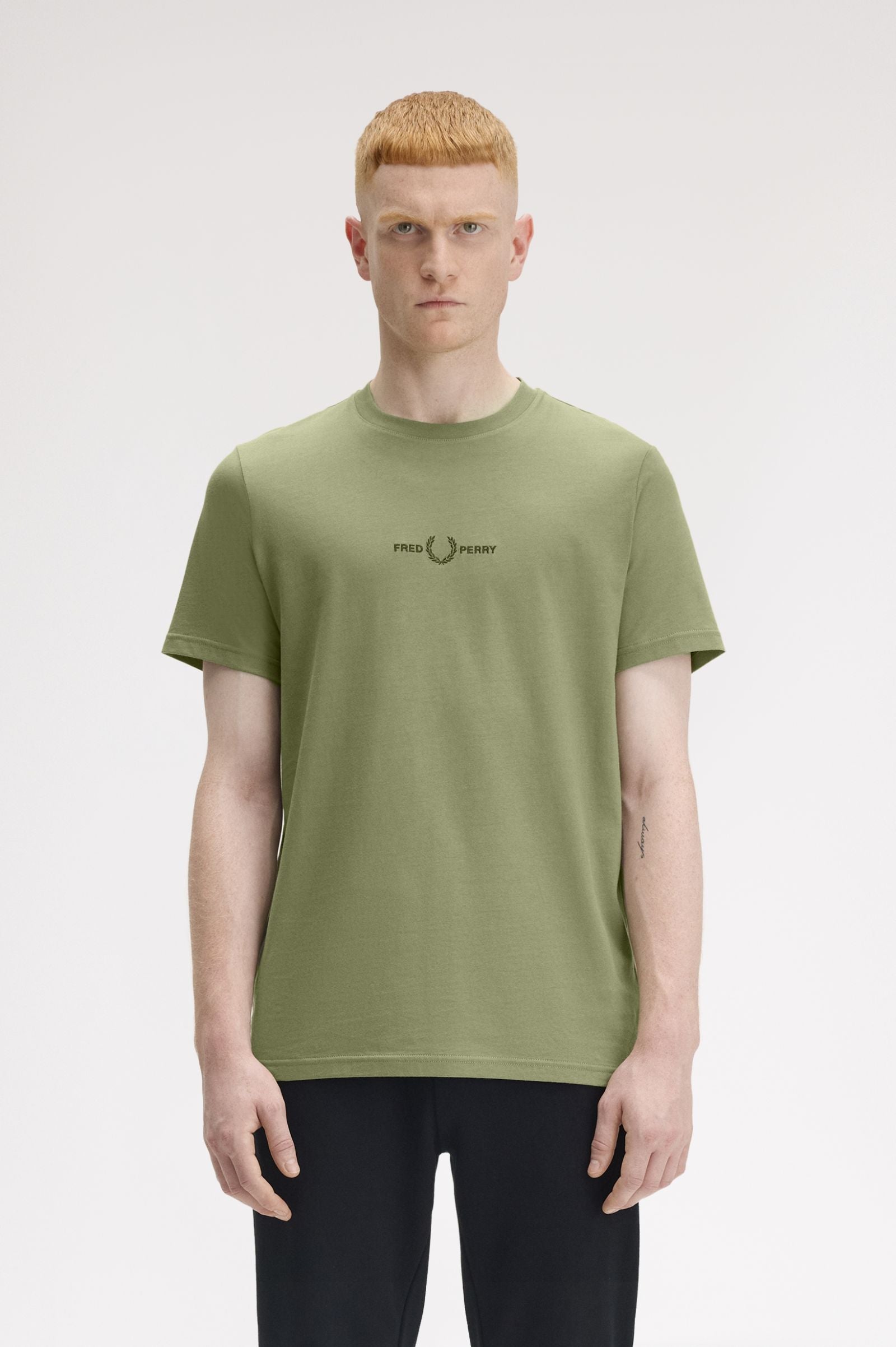 Embroidered T-Shirt Fred Perry - Olive Mint