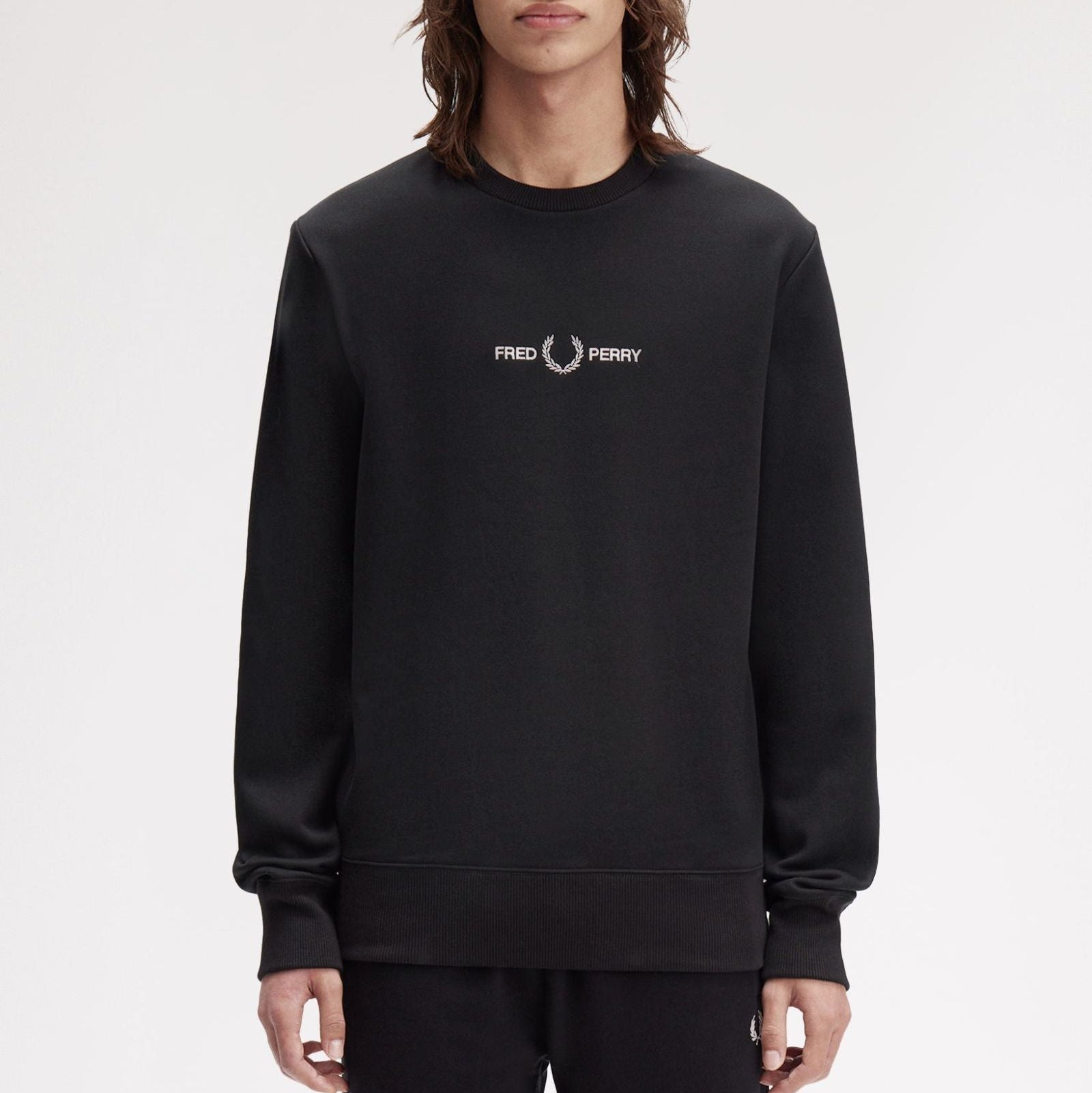 Embroidered Sweatshirt Fred Perry AW25 - Black