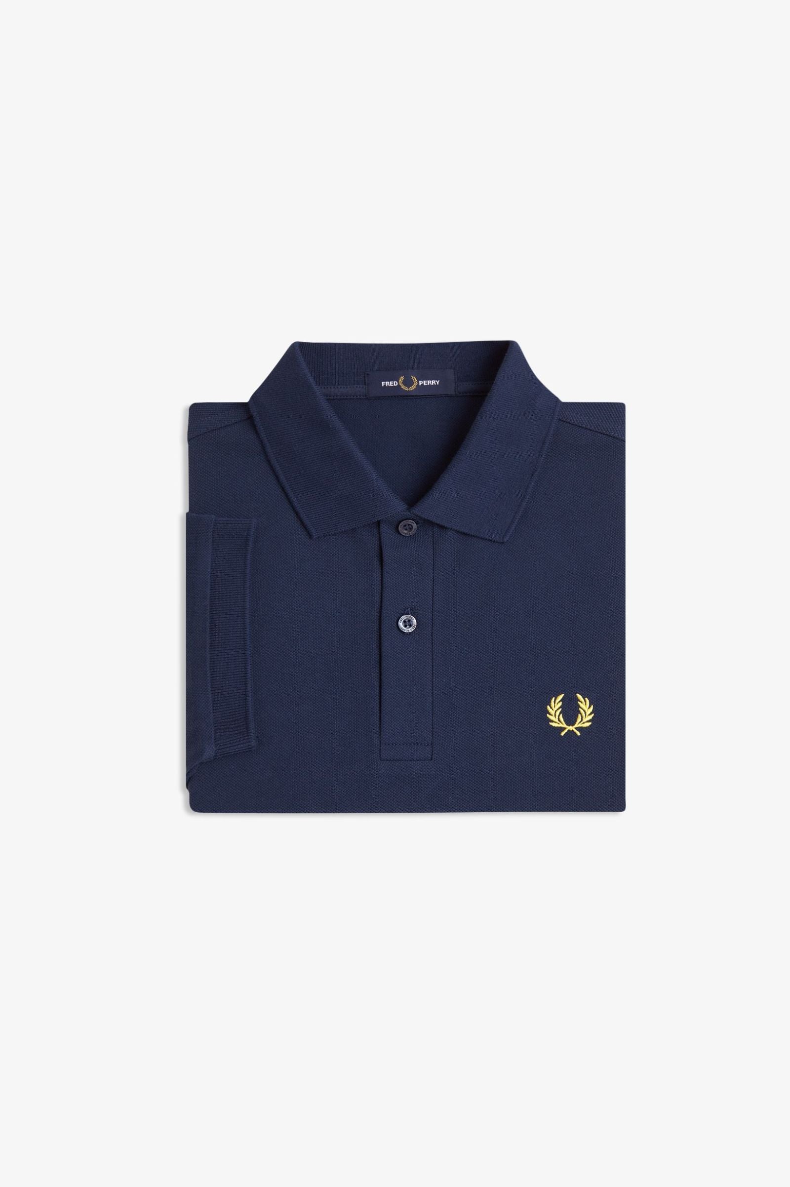 Fred Perry The Fred Perry Shirt - Tennis Blue / Lemon Barley