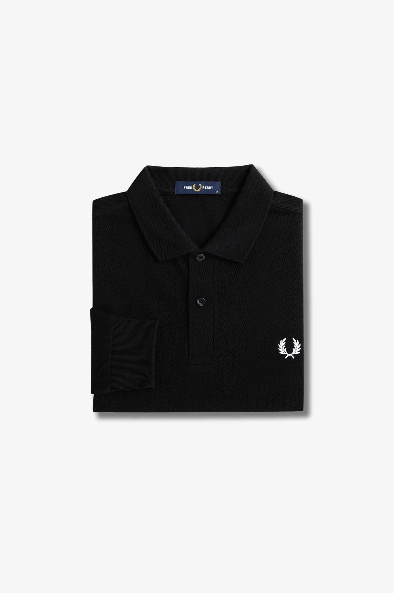 Long Sleeve Fred Perry Shirt AW25 - Black
