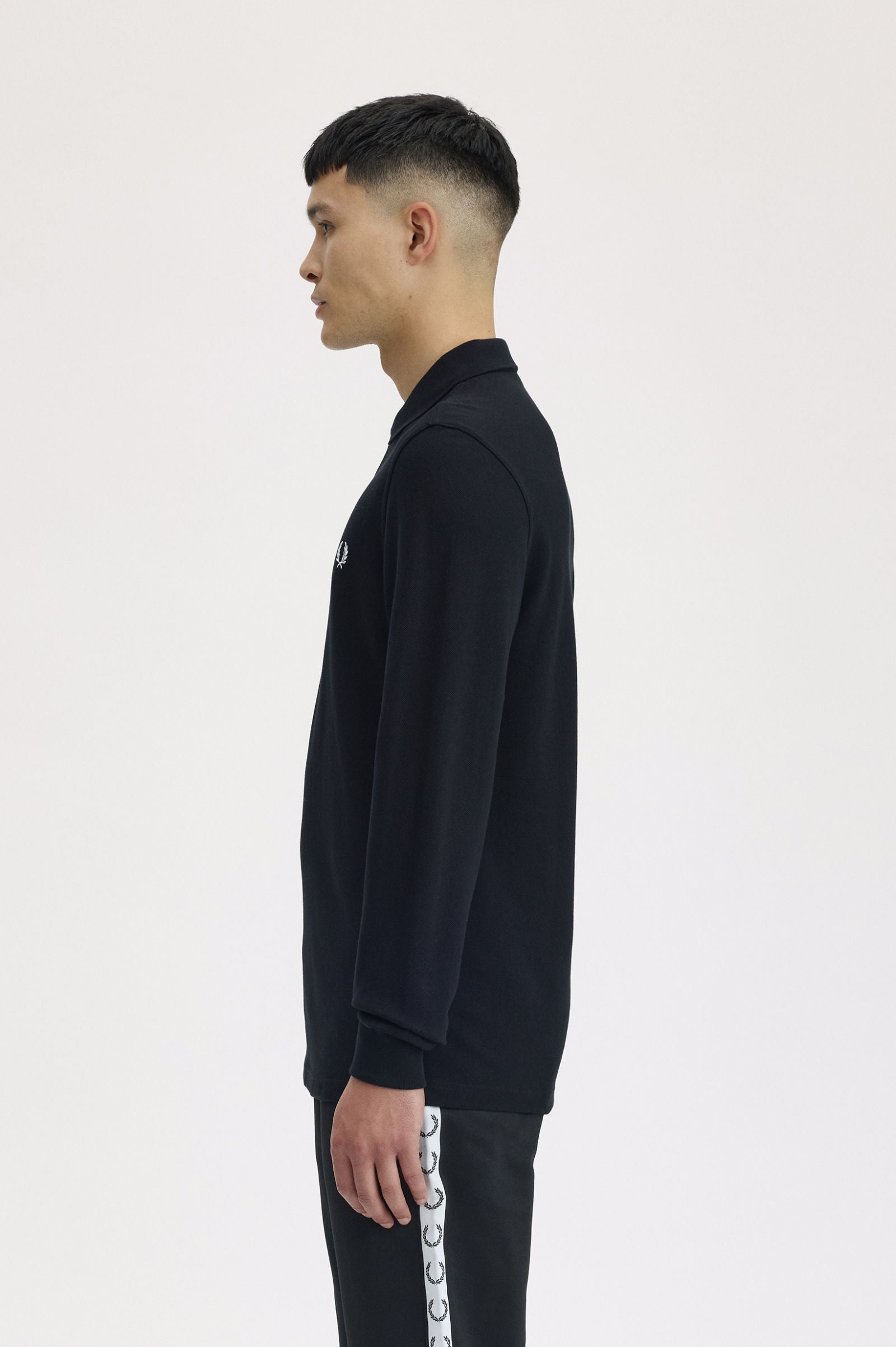 Long Sleeve Fred Perry Shirt AW25 - Black