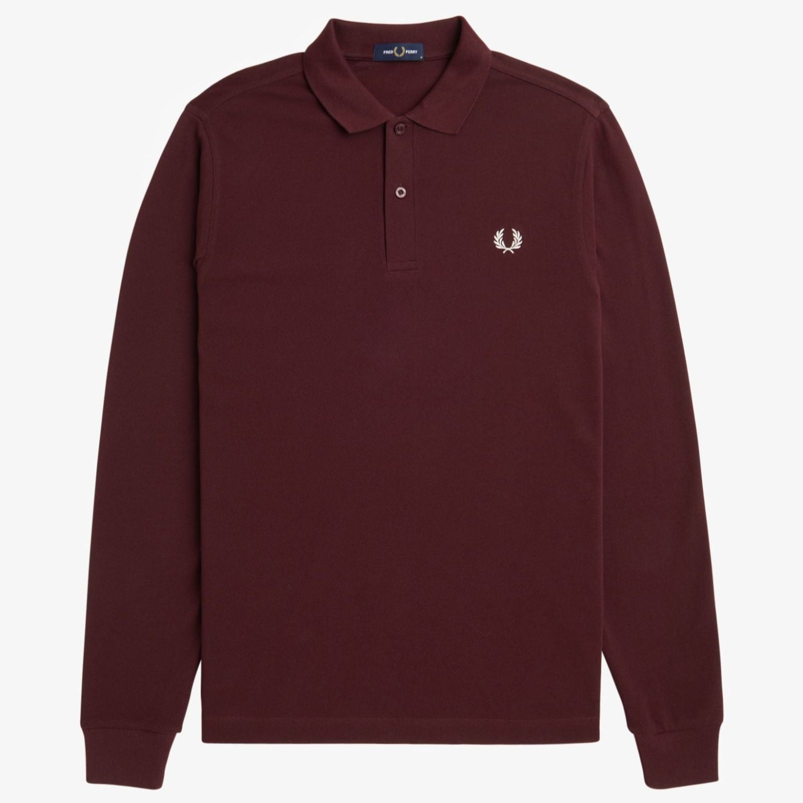 Long Sleeve Fred Perry Shirt AW25 - Oxblood