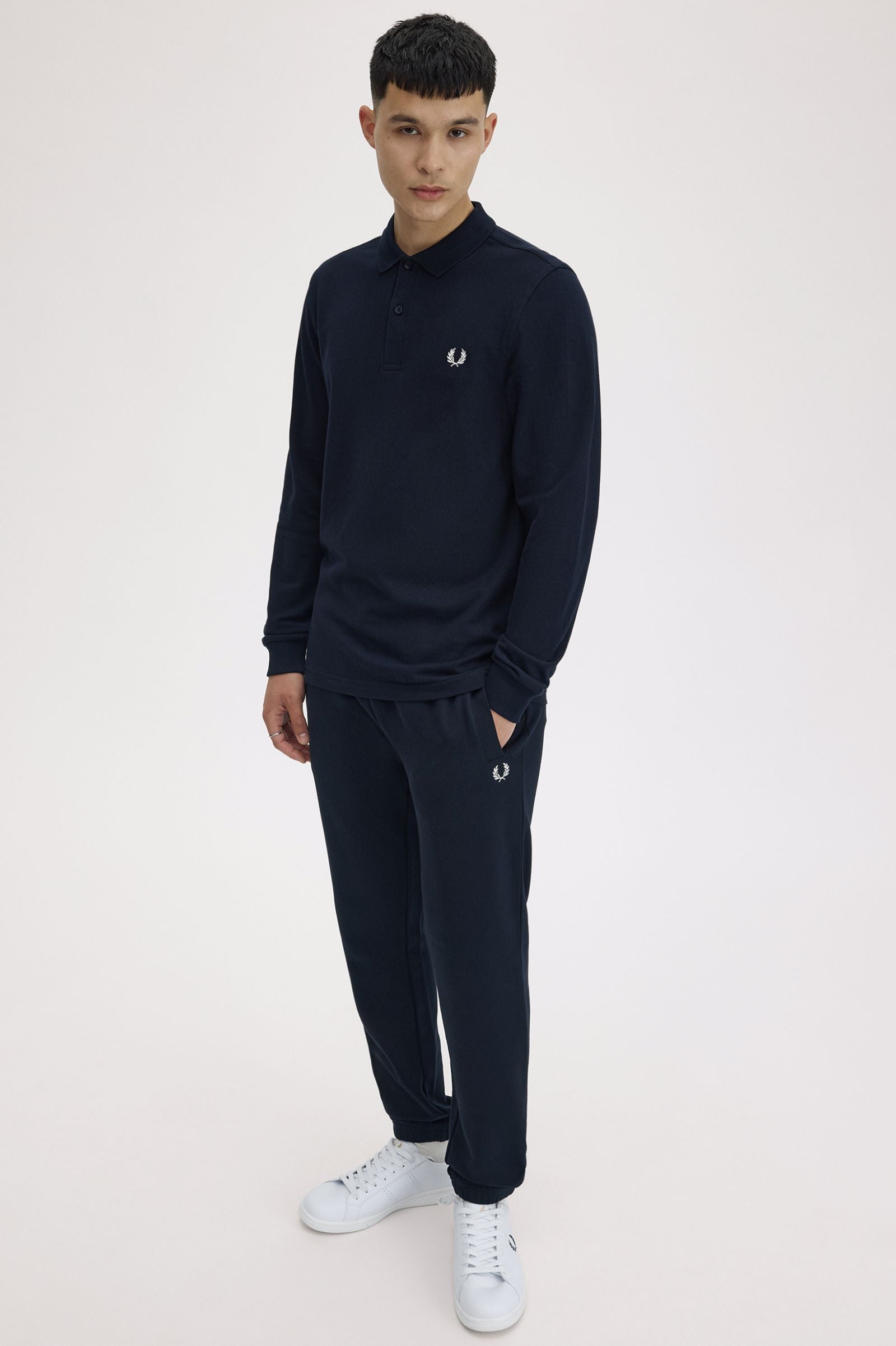 Long Sleeve Fred Perry Shirt AW25 - Navy