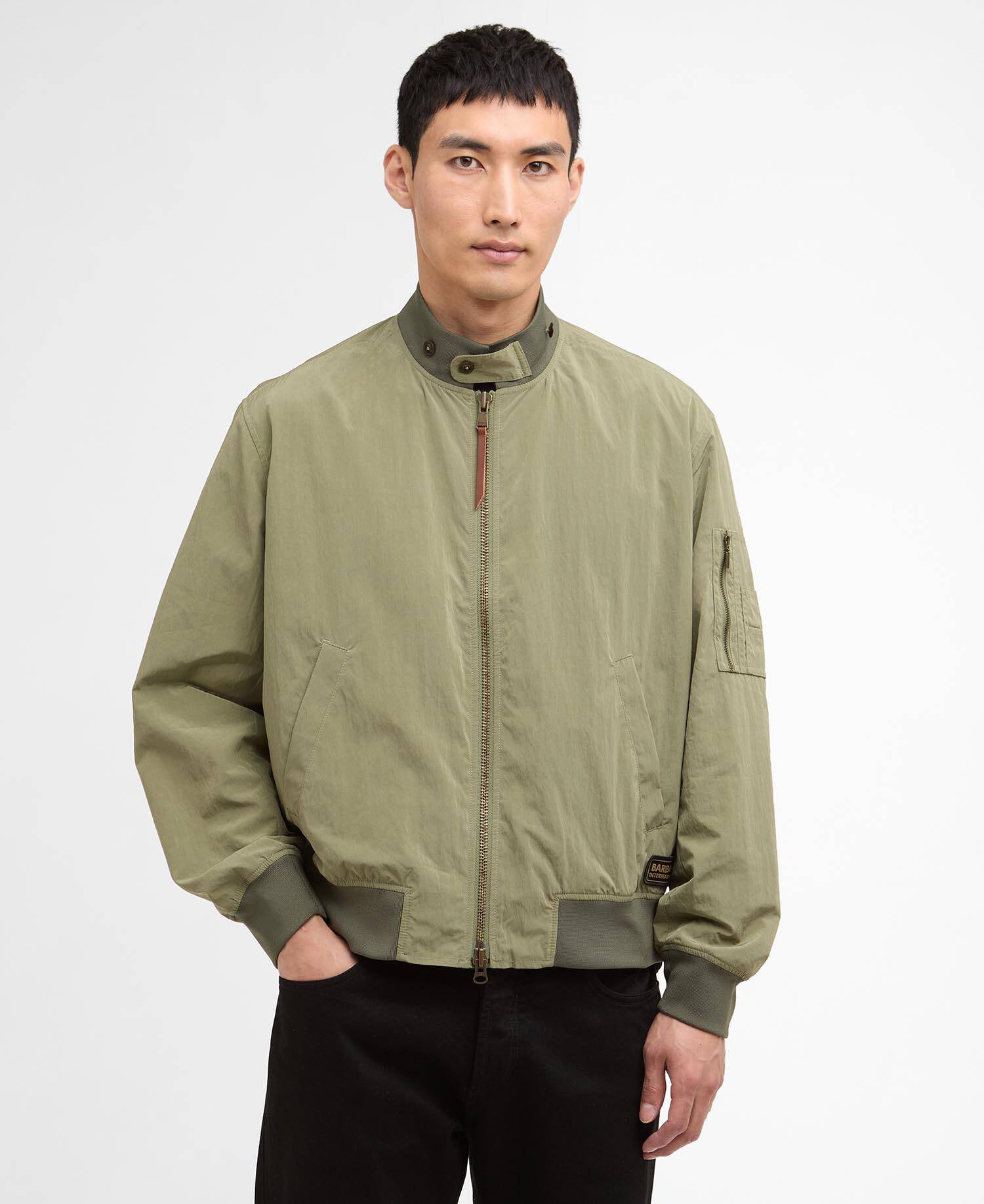 Fenton Casual Jacket Barbour International - Burnt Olive