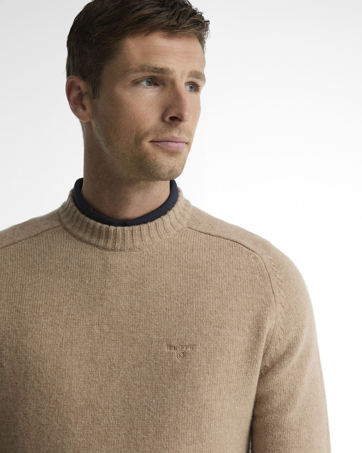 Barbour – Newtown Crew Neck Sweater – Washed Stone