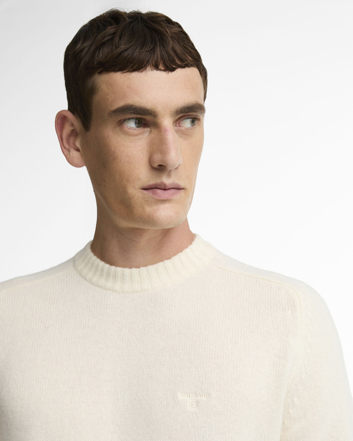 Barbour – Newtown Crew Neck Sweater – Antique White
