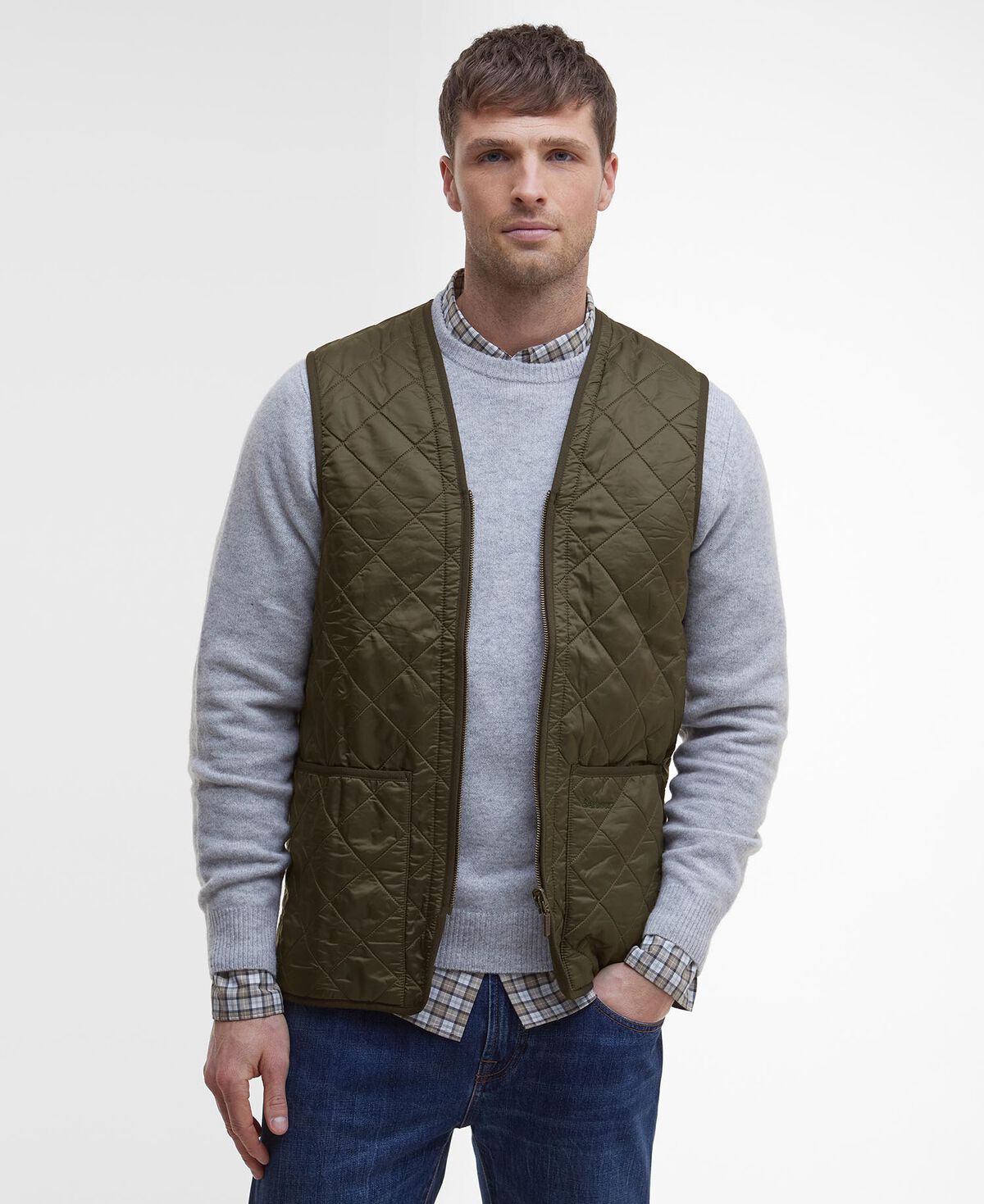 Barbour – Polarquilt Waistcoat Zip Liner – Olive