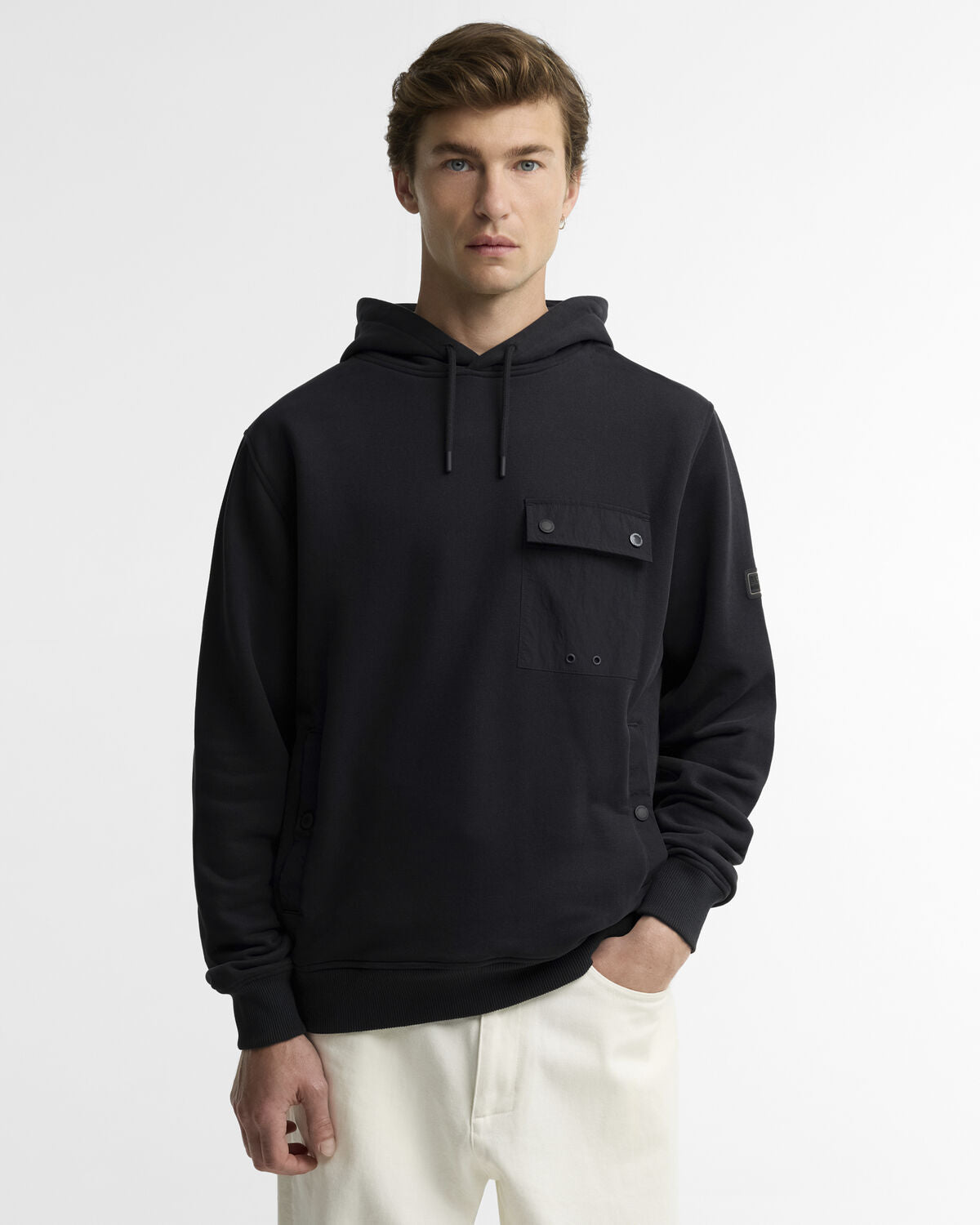 Barbour International – Inline Hooded Sweatshirt – Black