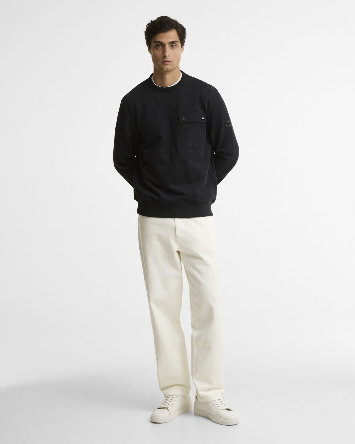 Barbour International – Inline Crew Sweatshirt – Black